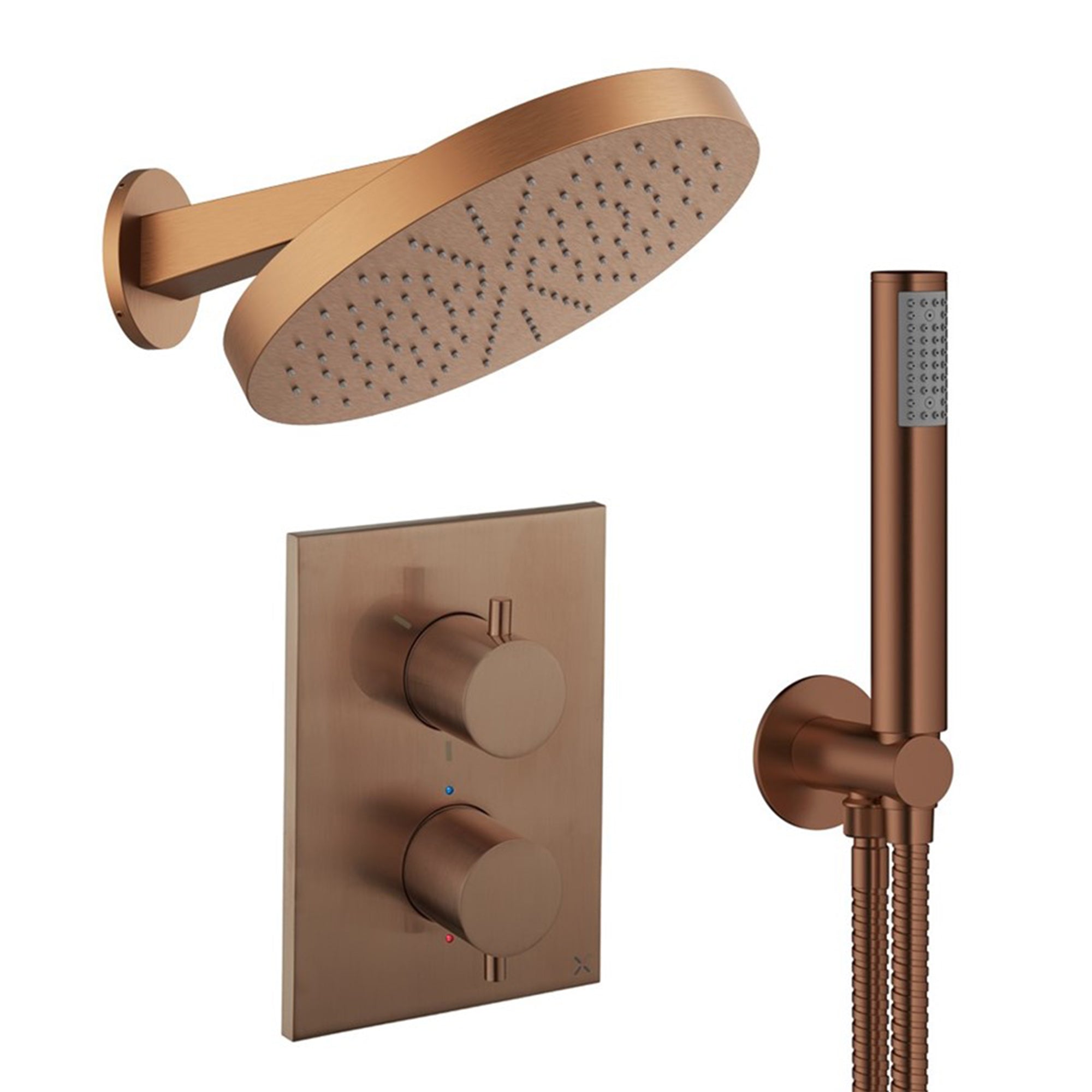 crosswater crossbox shower set 8 brushed bronze