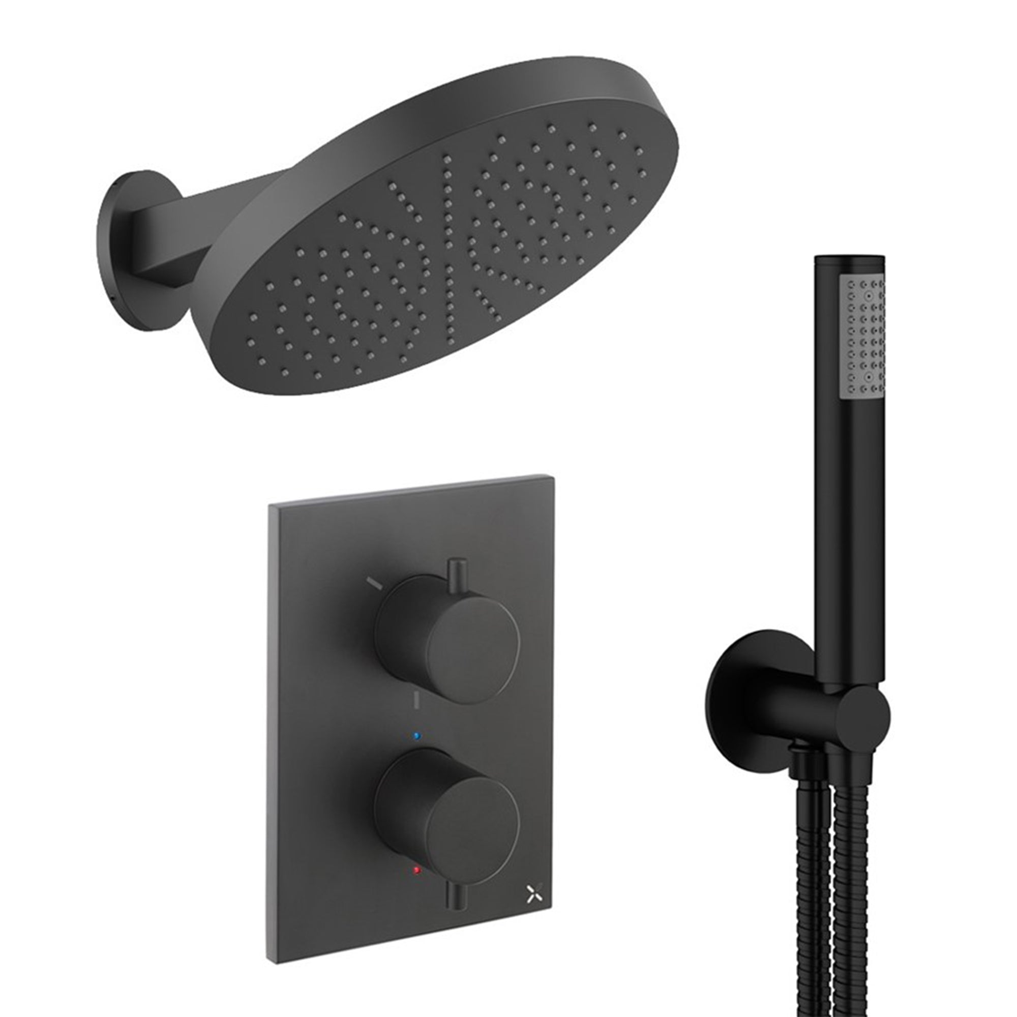 crosswater crossbox shower set 8 matt black