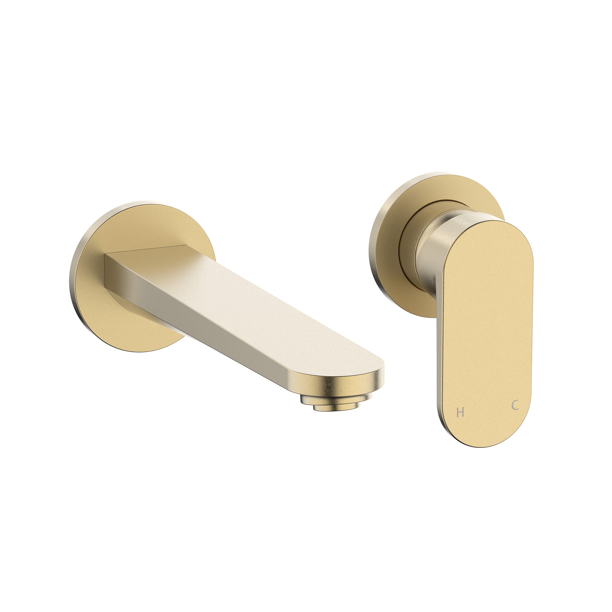 crosswater drift 2 hole wall mounted basin mixer tap brushed brass