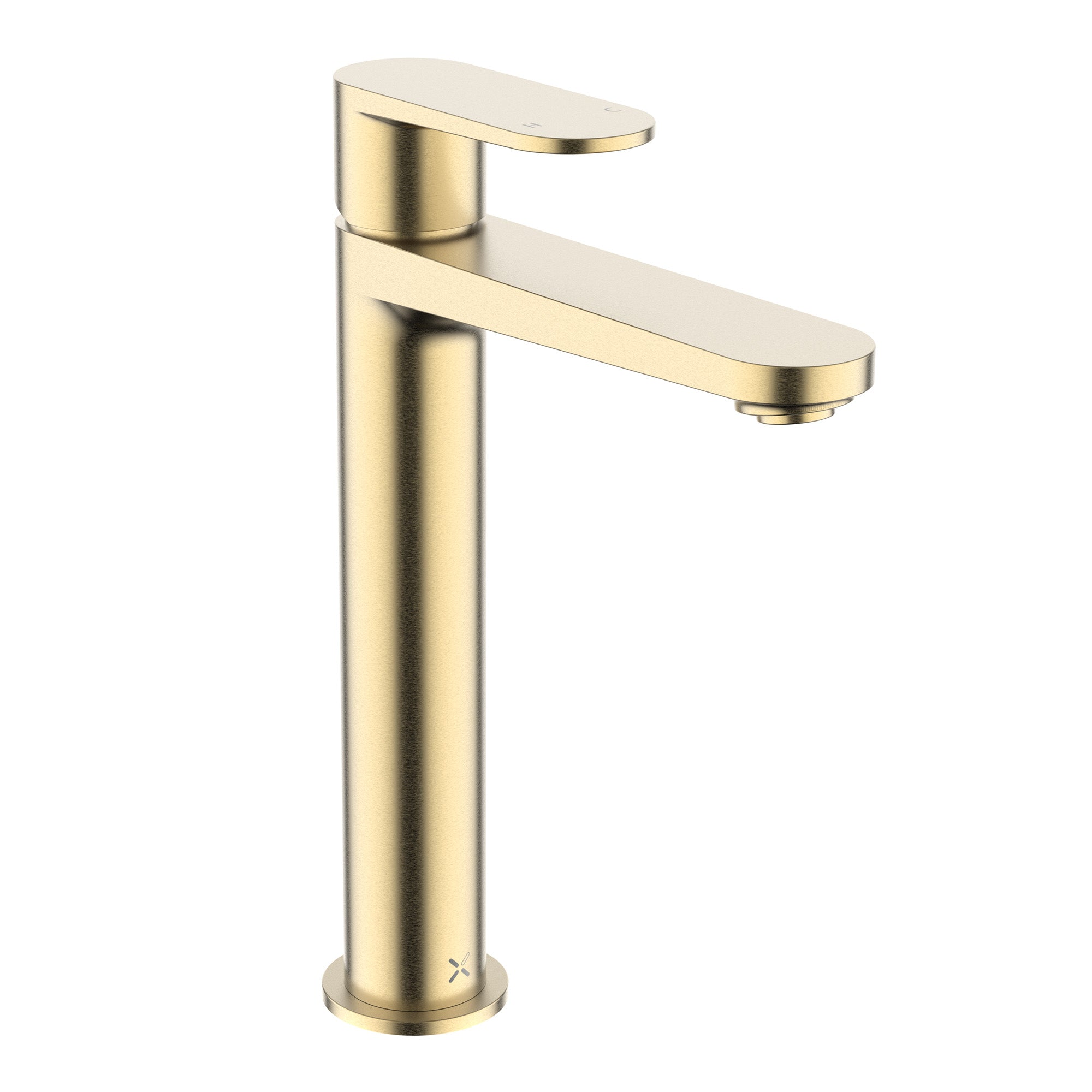 crosswater drift tall basin monobloc tap brushed brass