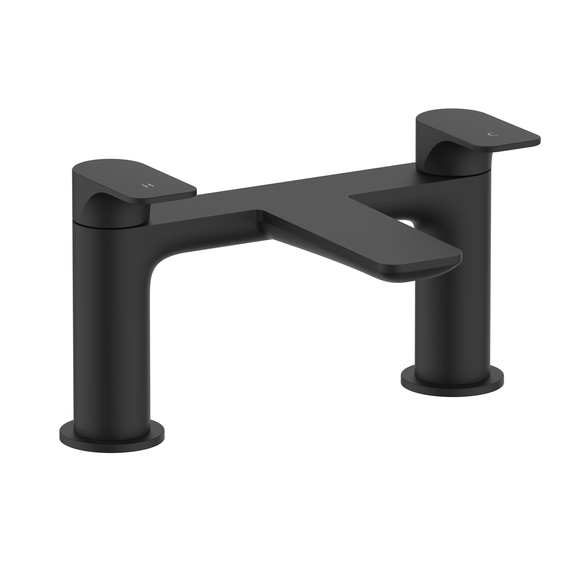 crosswater fuse deck mounted bath filler matt black