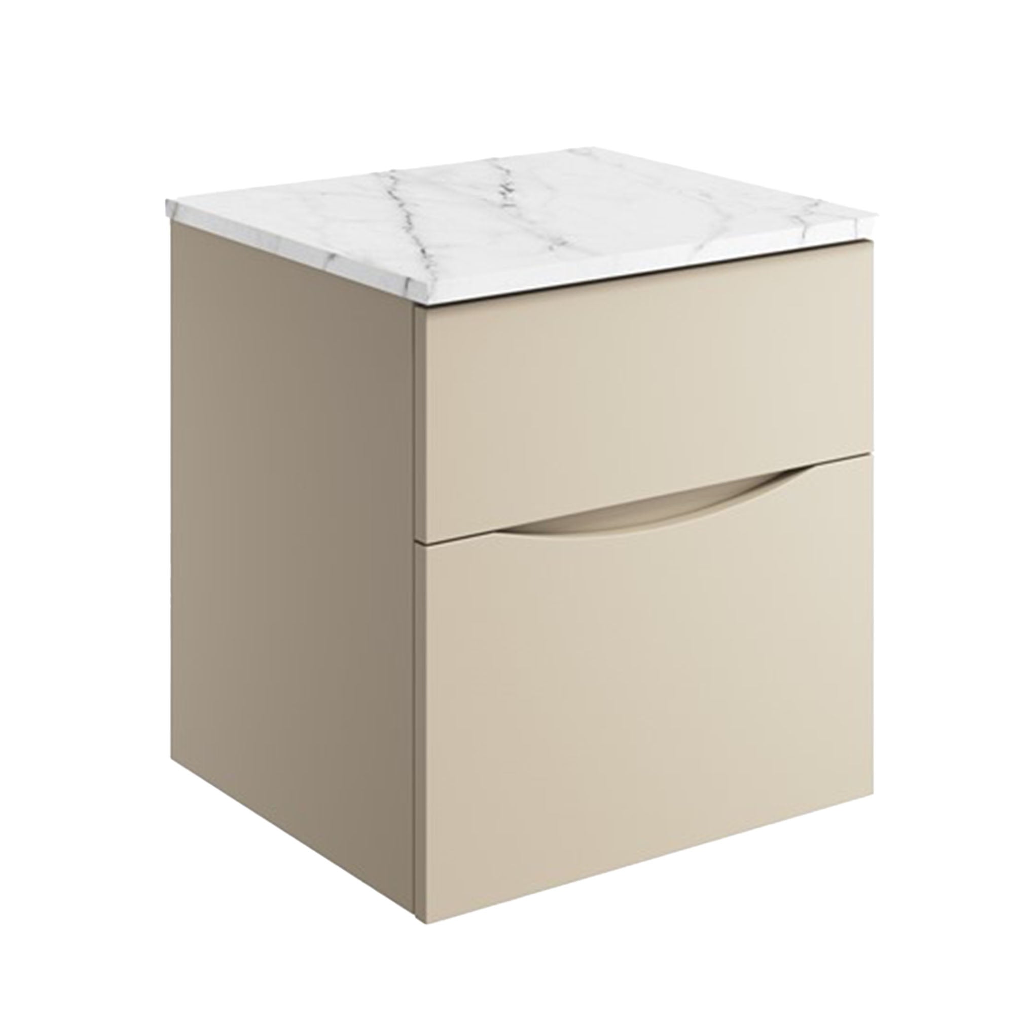 crosswater glide II 500 wall hung vanity unit with carrara marble worktop warm stone deluxe bathrooms