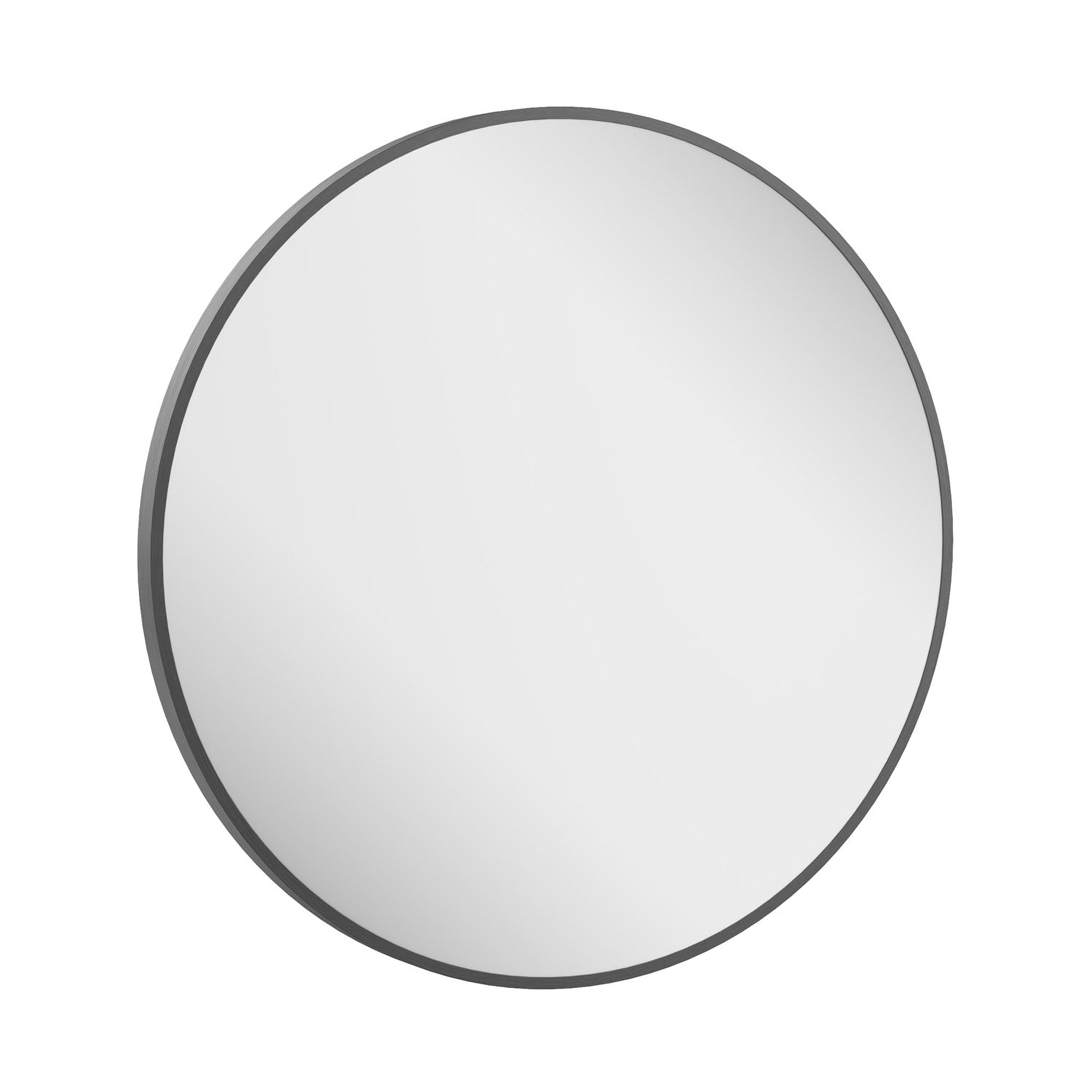crosswater infinity framed non led round mirror 700mm slate