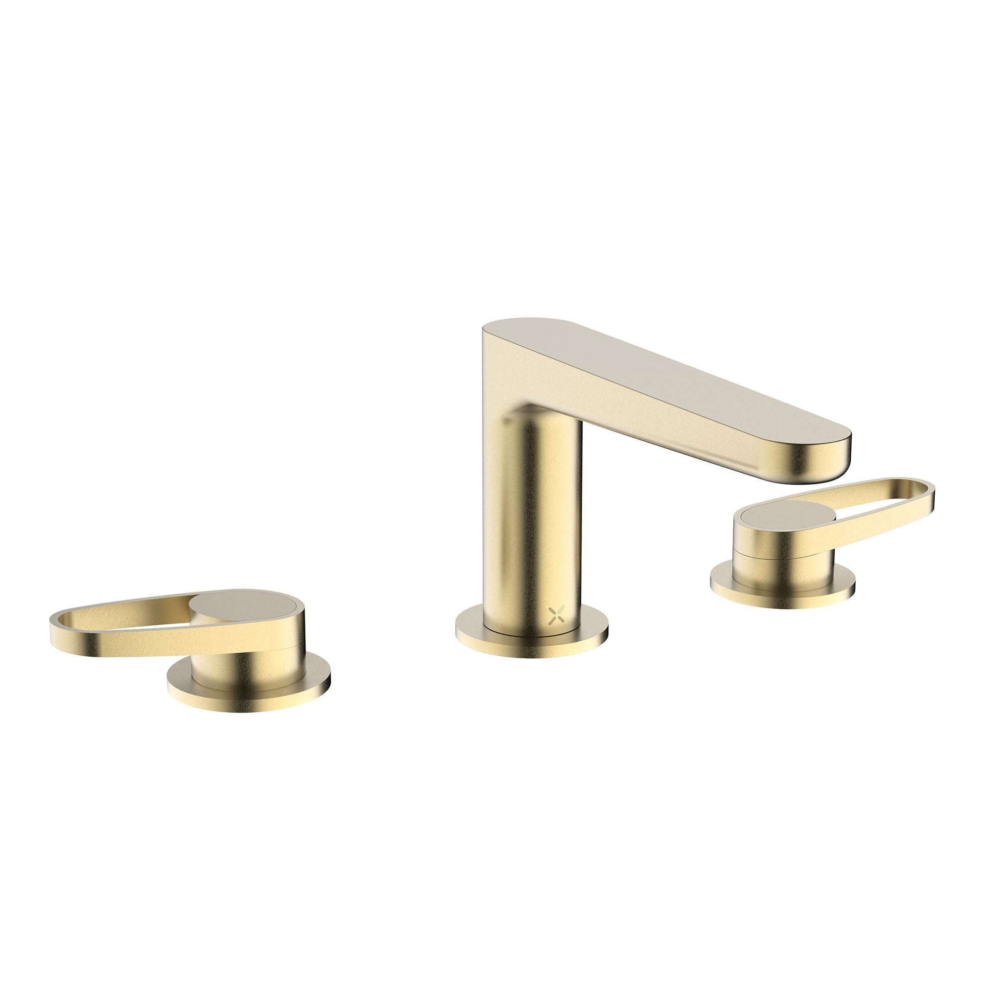 crosswater lazo 3 hole deck mounted basin mixer tap brushed brass