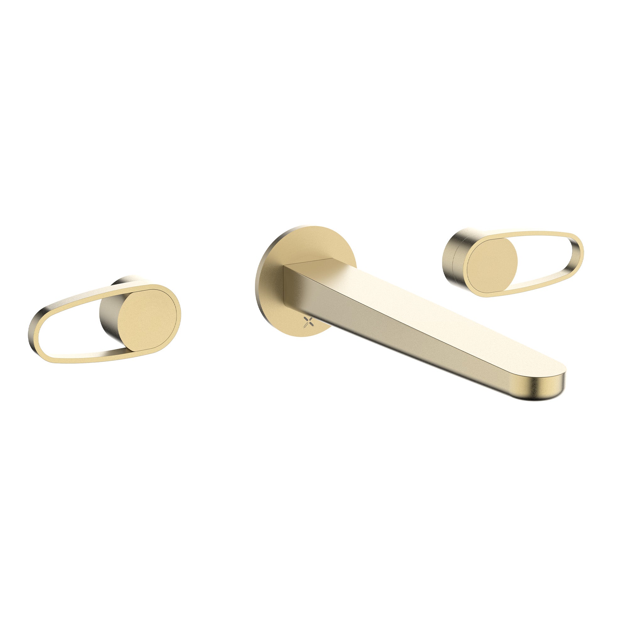 crosswater lazo 3 hole wall mounted basin mixer tap brushed brass