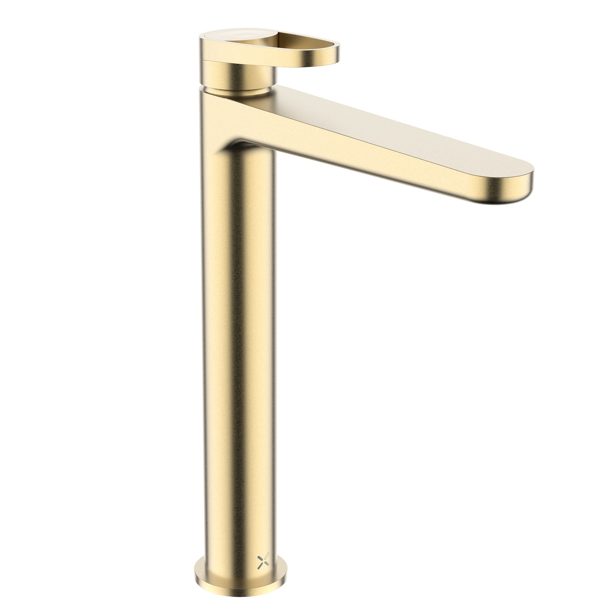 crosswater lazo tall basin monobloc tap brushed brass