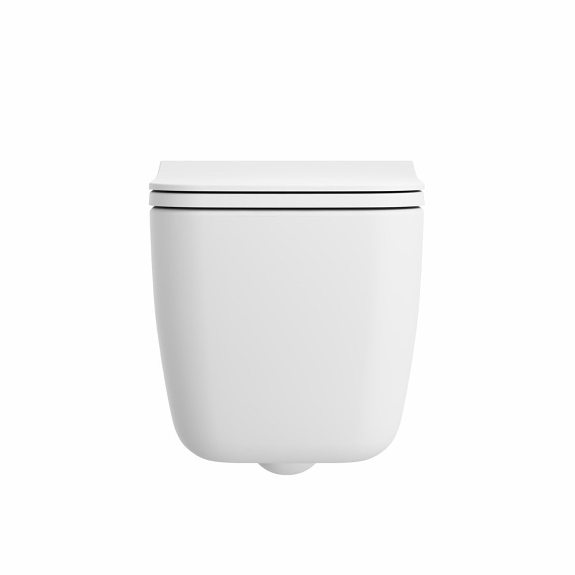crosswater libra wall hung wc pan and slim square seat matt white