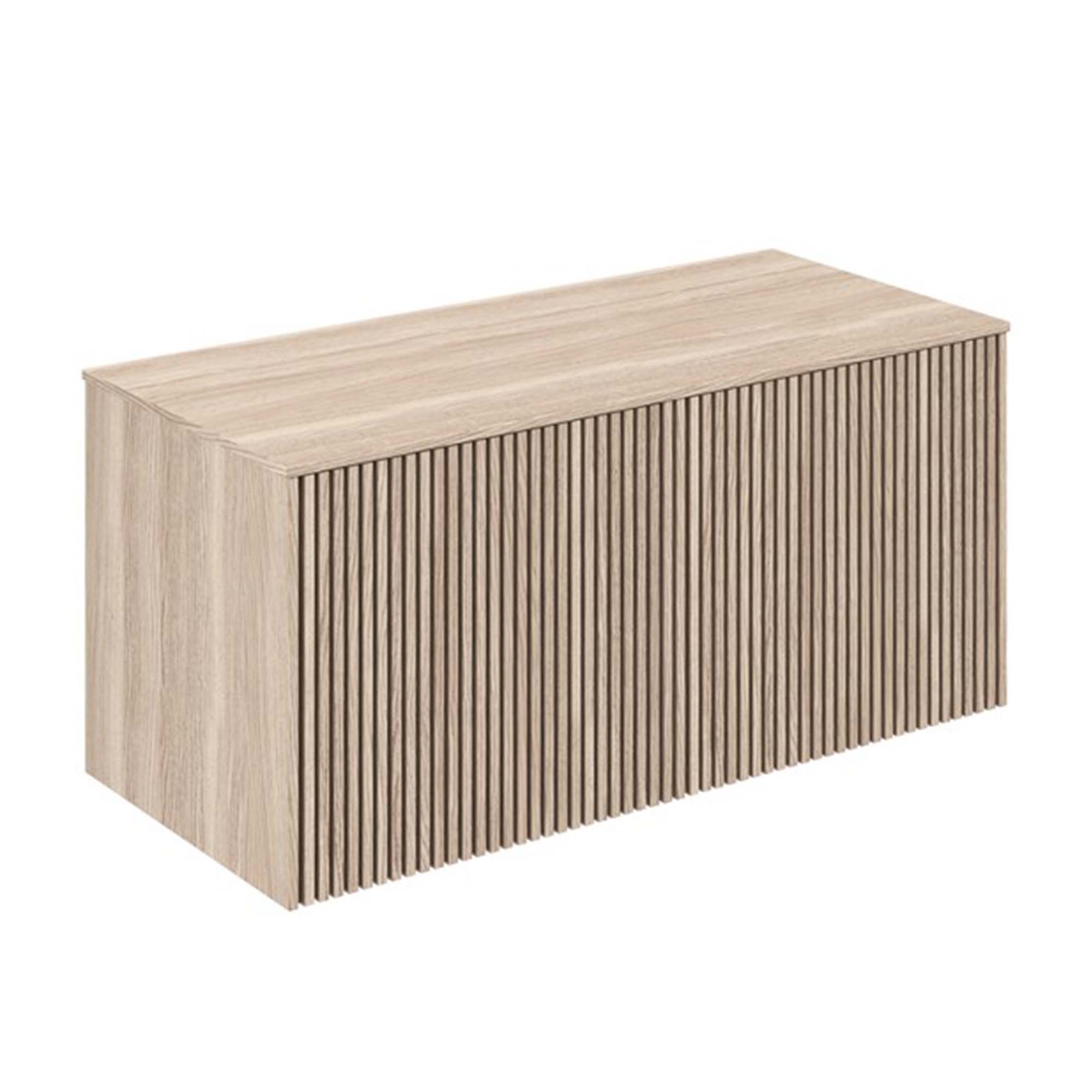 crosswater limit 1000 wall mounted 2 drawer double vanity unit worktop modern oak