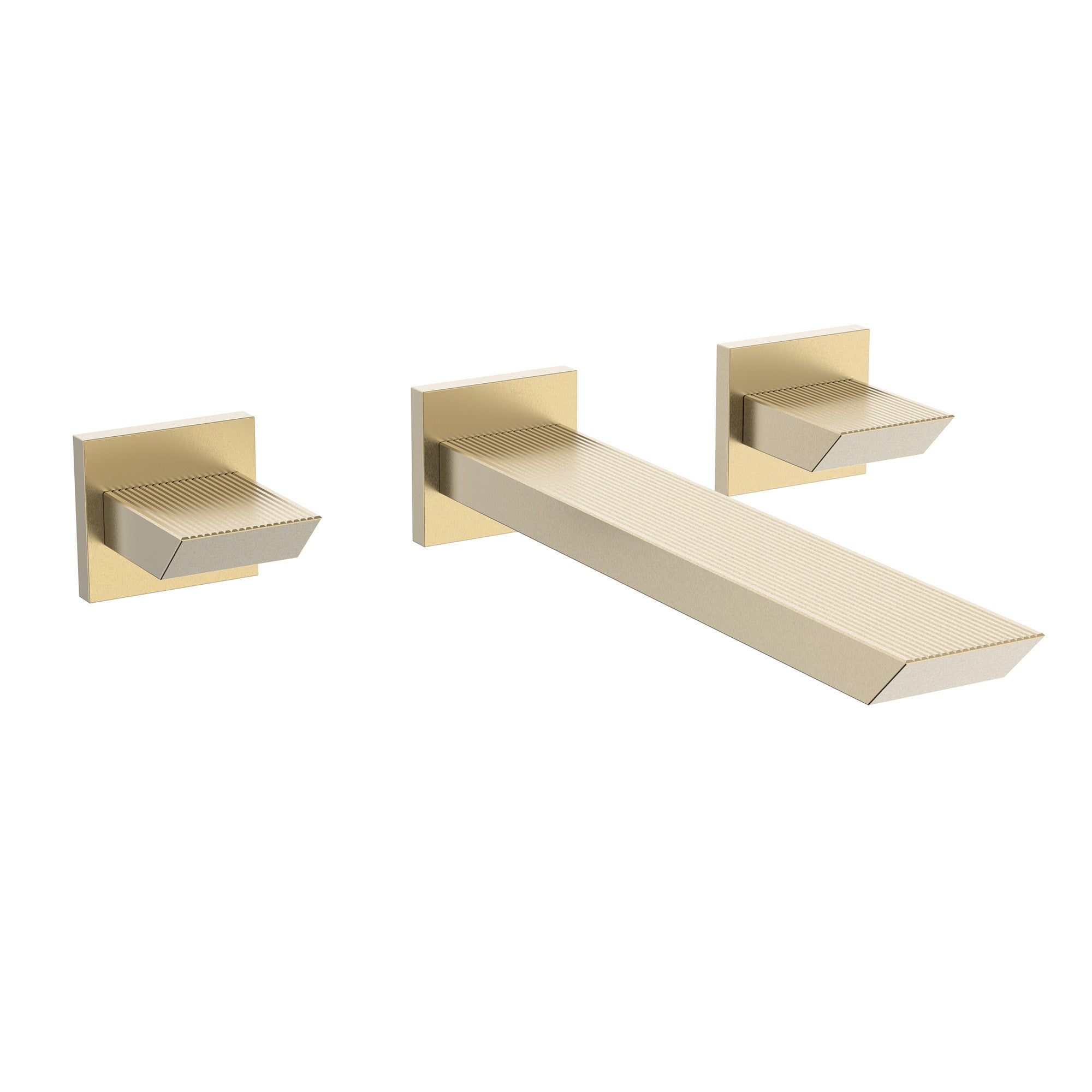 crosswater limit 3 hole wall mounted basin mixer tap brushed brass