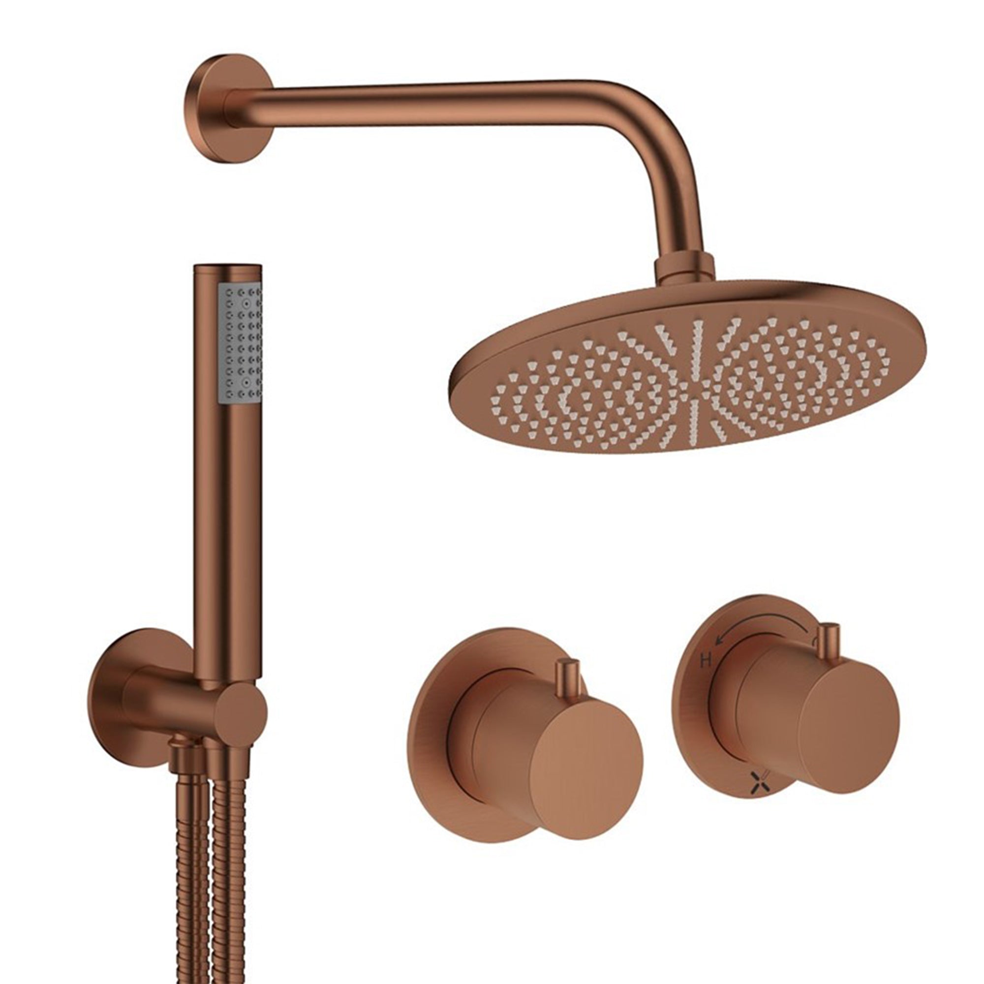 crosswater module shower set 1 300mm brushed bronze