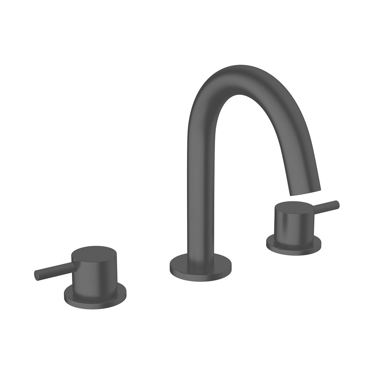 crosswater mpro 3 hole deck mounted basin mixer tap slate