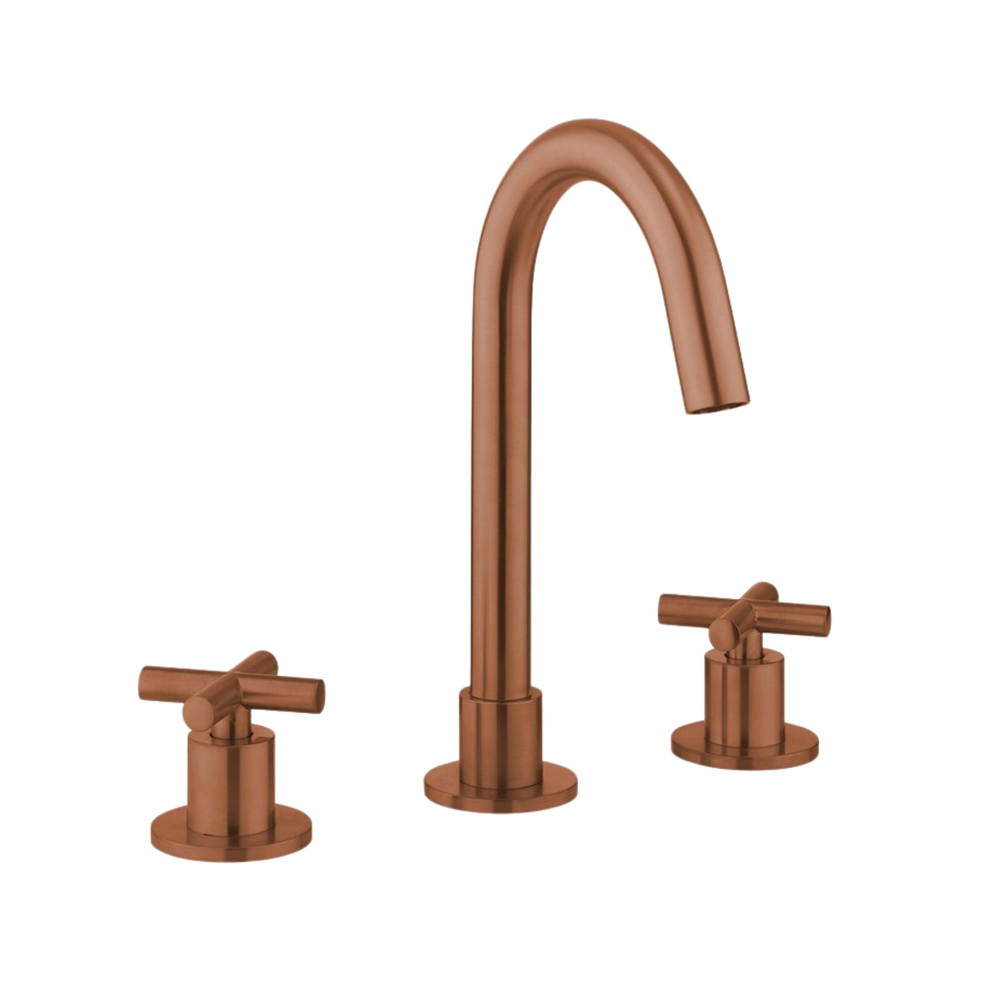 Crosswater MPRO Crosshead Highneck 3 Hole Basin Mixer Tap