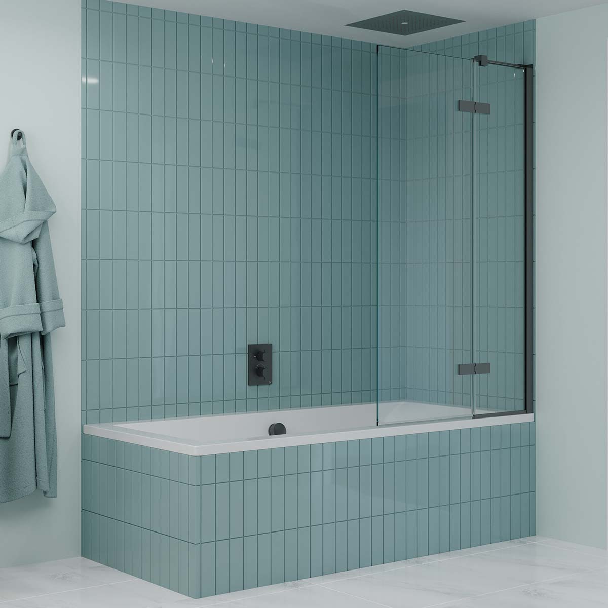 crosswater optix 10 bath screen slate