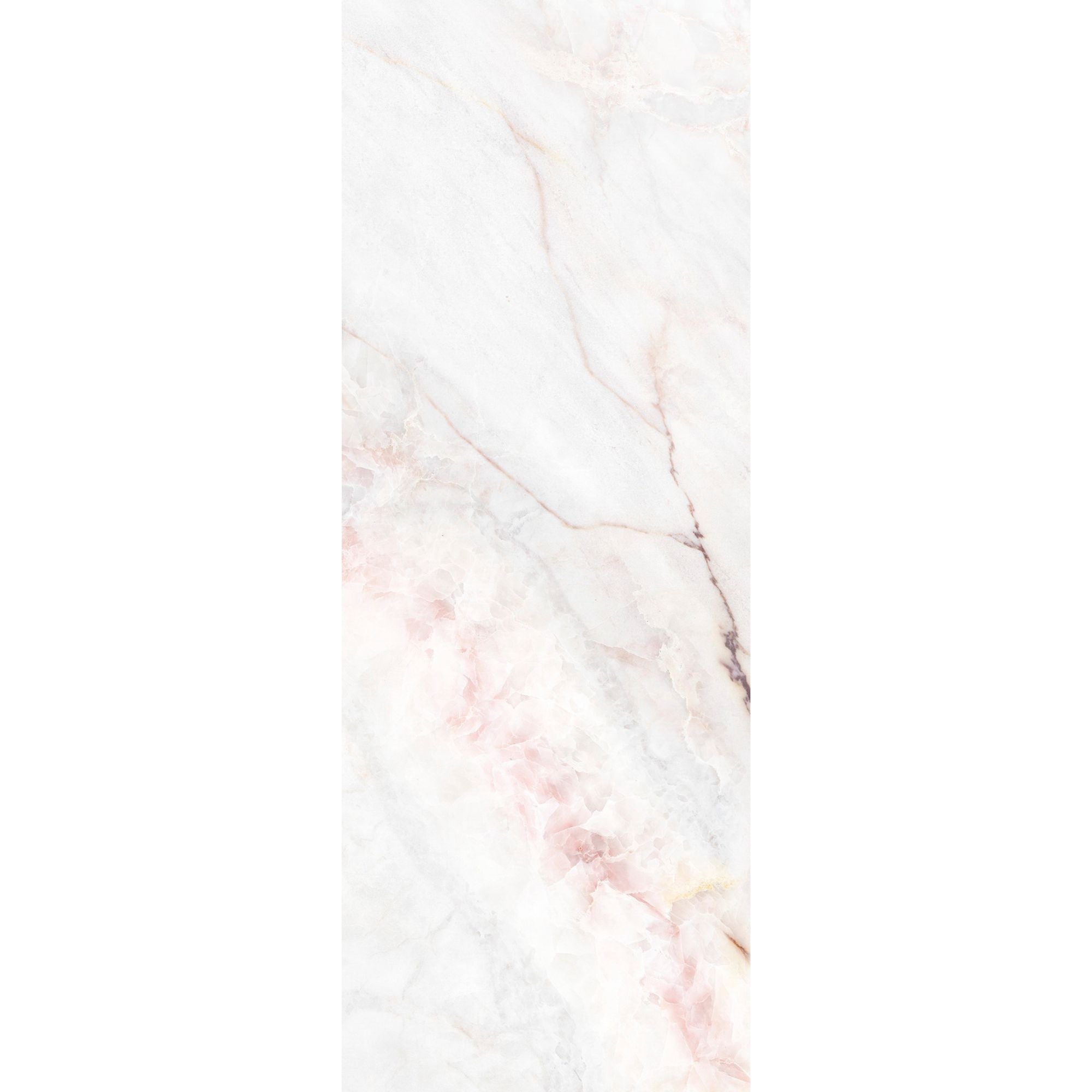 Dahlia White 4D Marble Effect Wall Tile 33x100cm Matt Deluxe Bathrooms