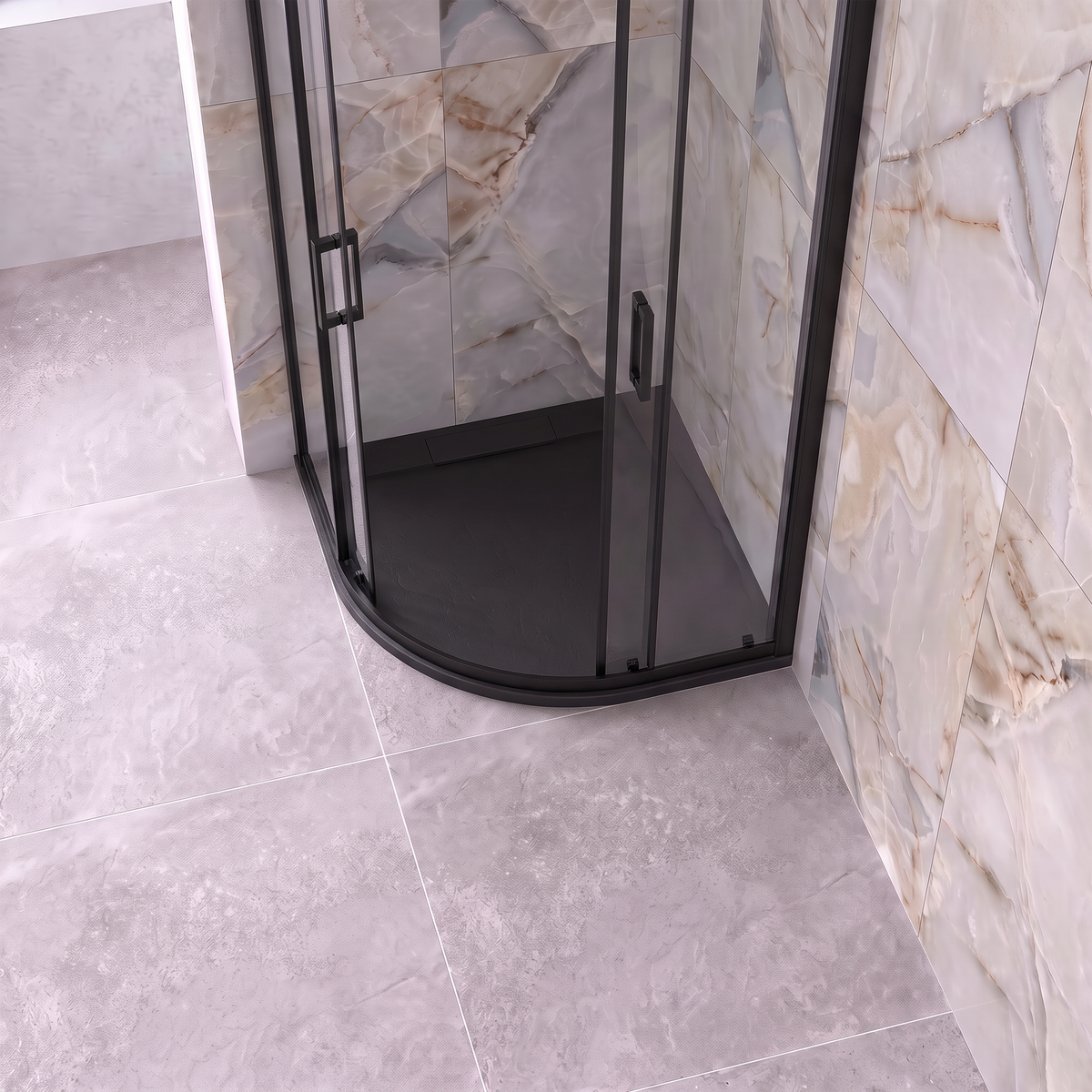 Serenity Quad Non-Slip Slate Shower Tray