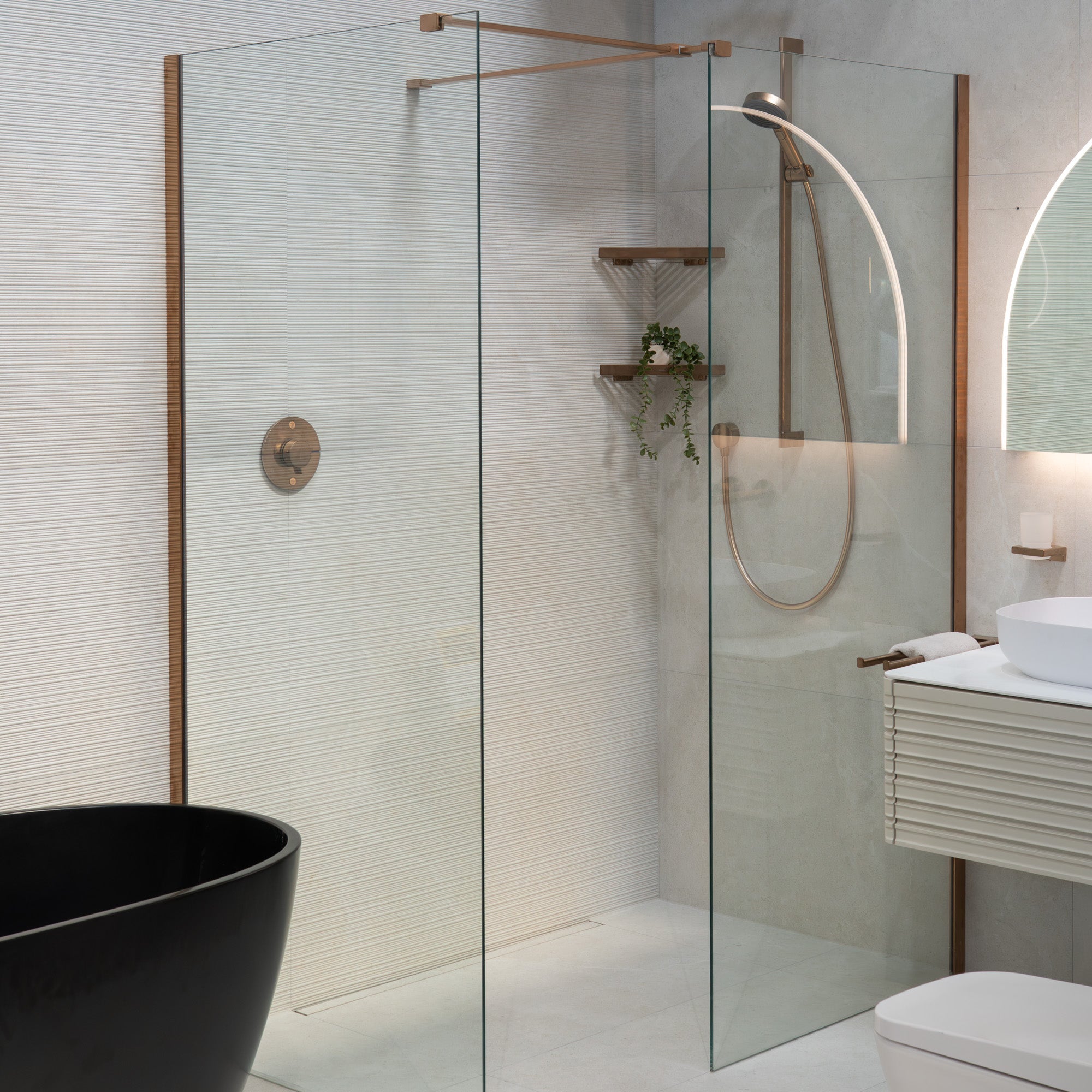 Deluxe Limestone White Line Decor Stone Effect Porcelain Tile 60x120cm Matt