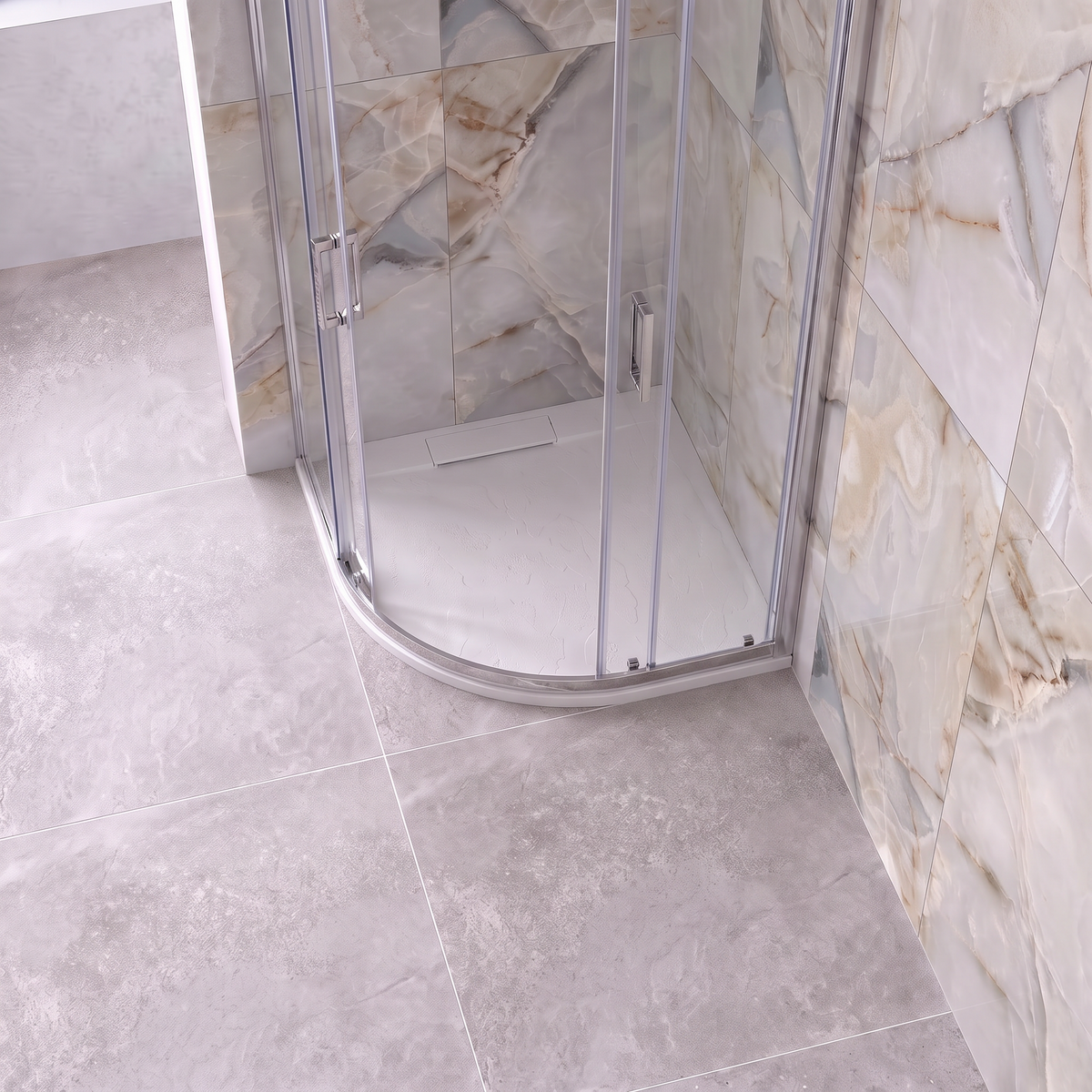 Serenity Quad Non-Slip Slate Shower Tray