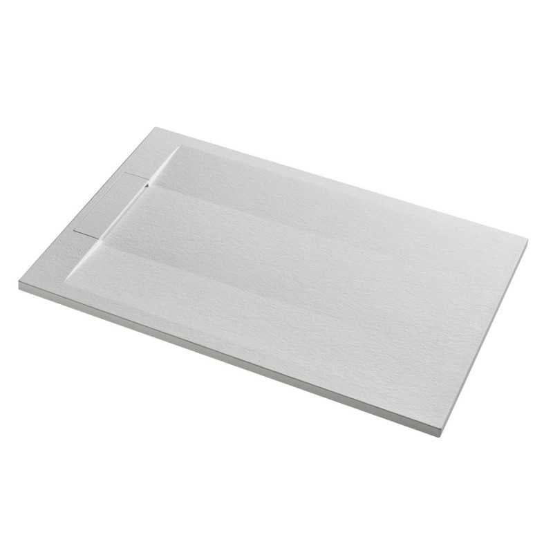 Deluxe Rectangle Slate Shower Tray in White Colour