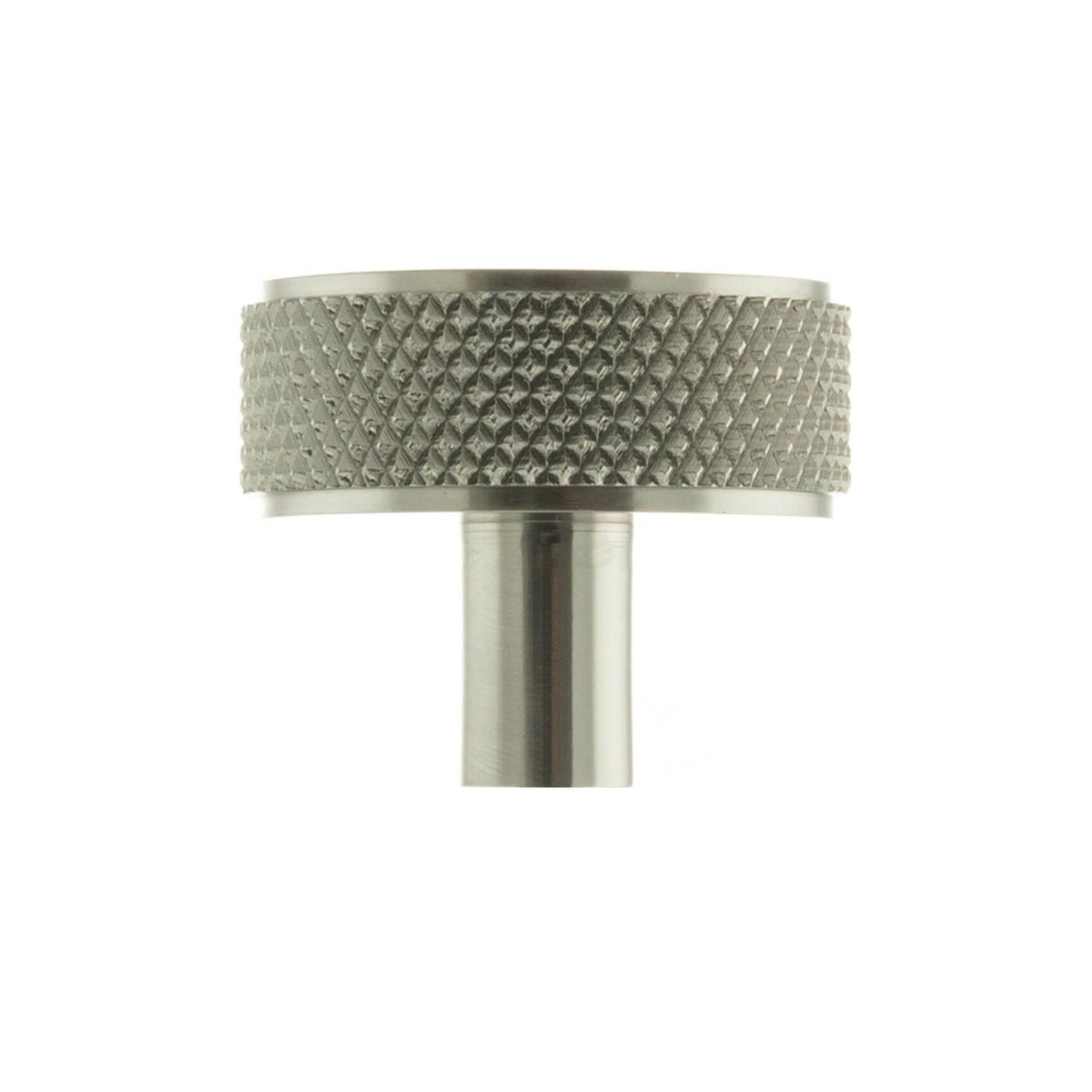 Designer Knurled Vanity Unit Knob Single Satin Nickel