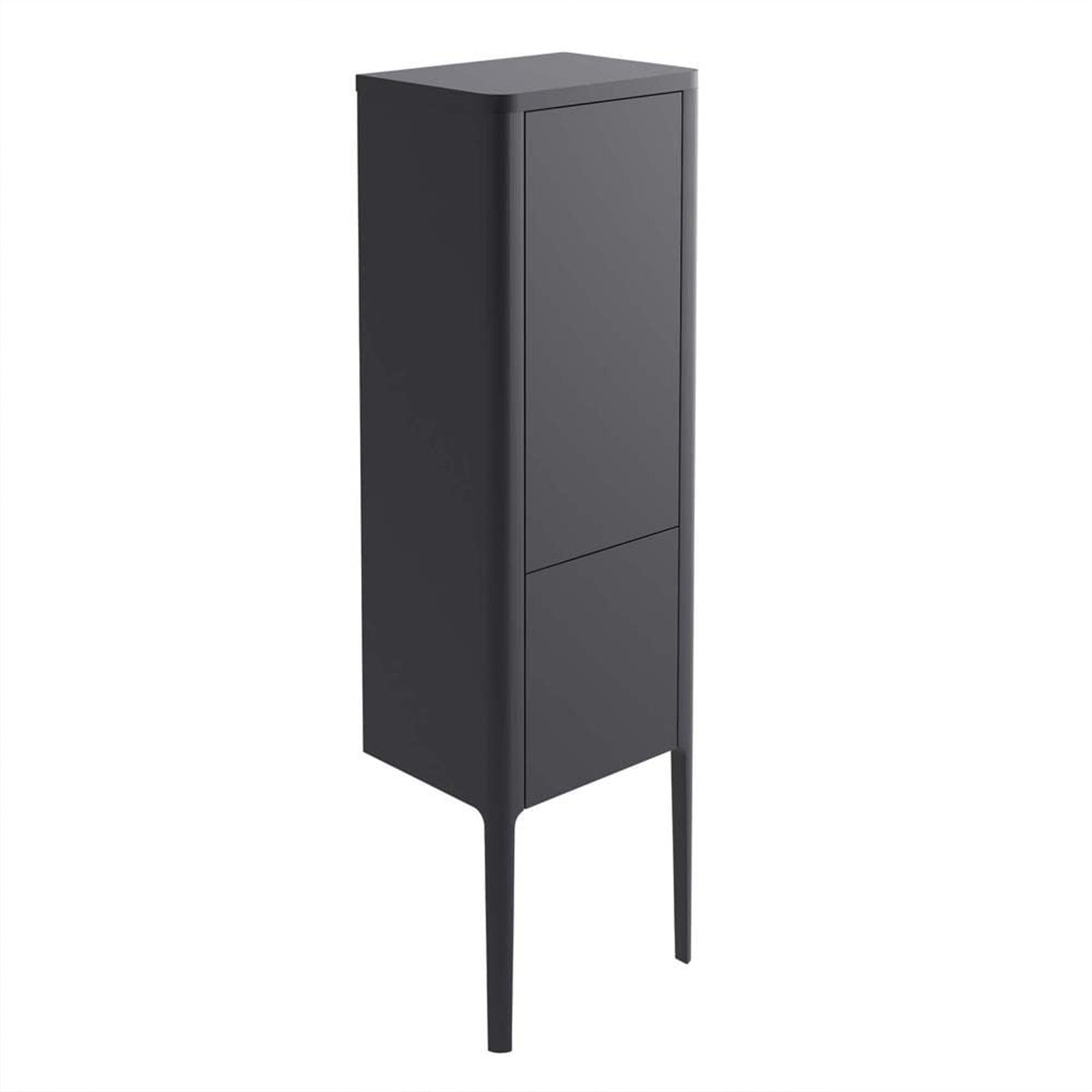 doro floorstanding tall storage cabinet slate grey