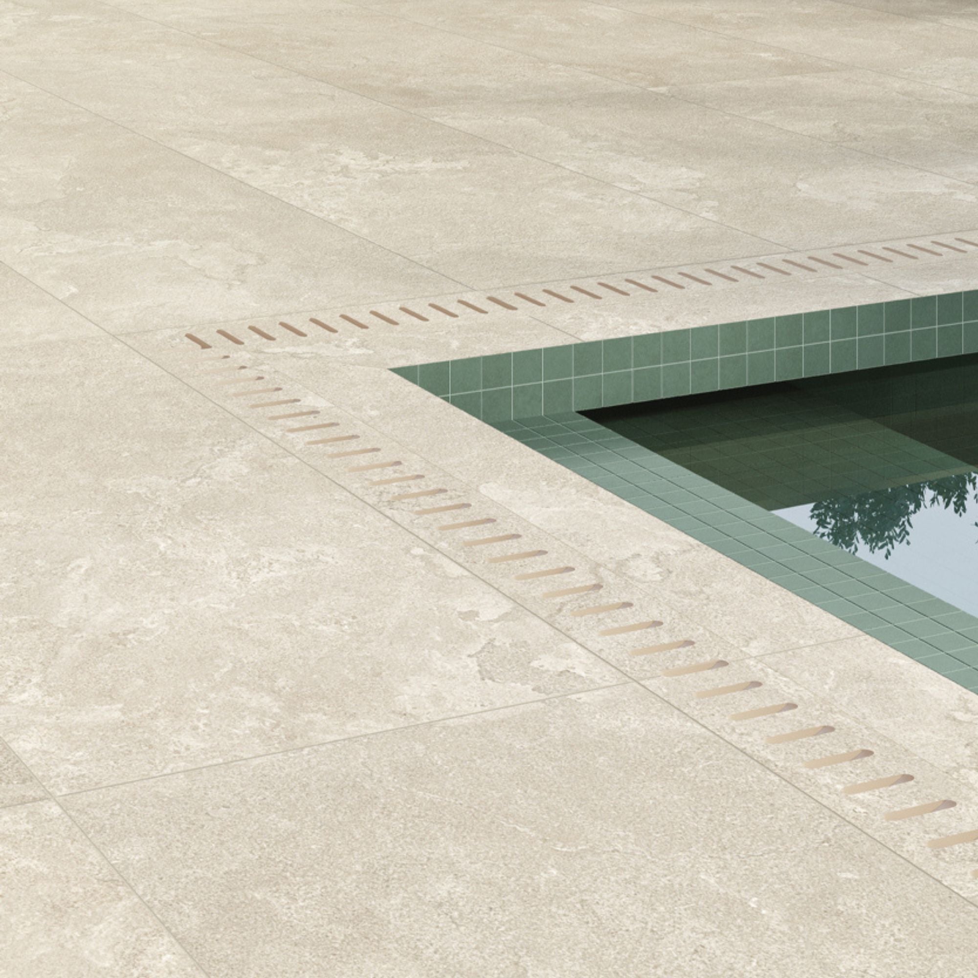 Dorset Beige Stone Effect Cross Cut Porcelain Tile 60x120cm Matt