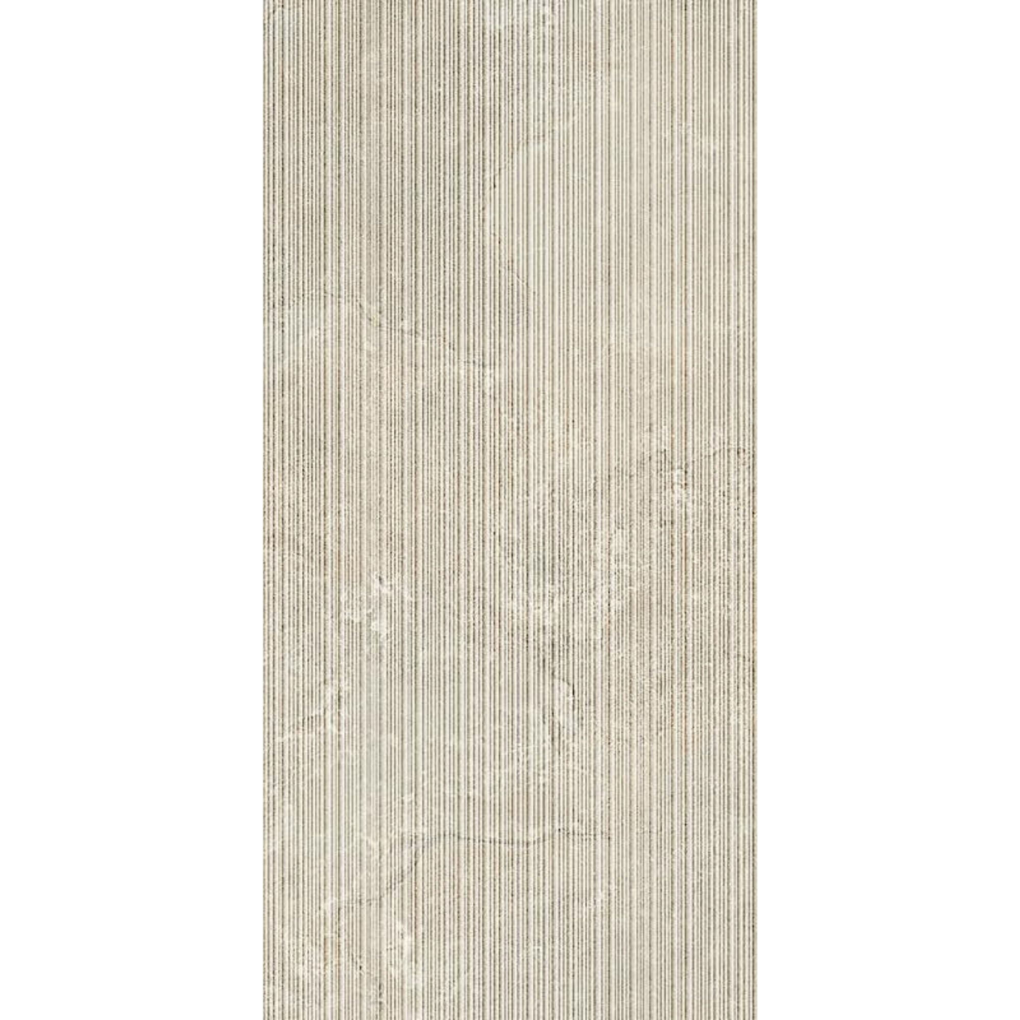 Dorset Beige Fluted Decor Cross Cut Porcelain Tile 60x120cm Matt
