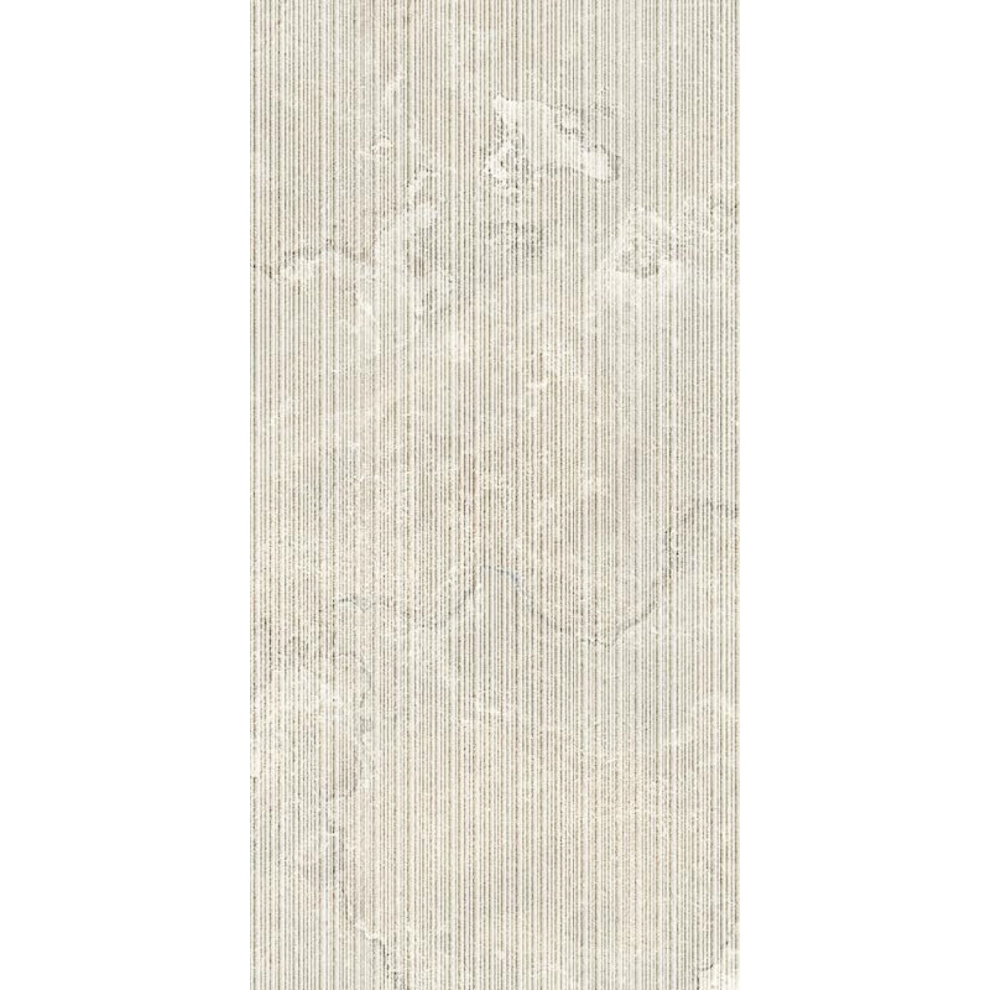 Dorset Bianco Fluted Decor Cross Cut Porcelain Tile 60x120cm Matt