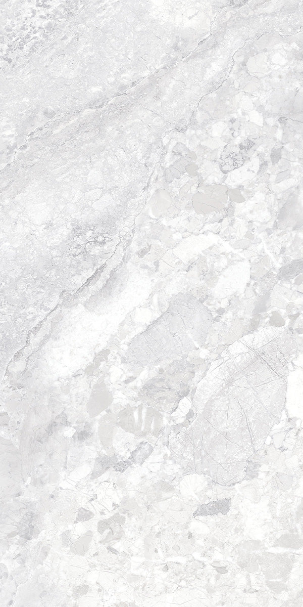 Dreamy Cloud 4D Shaped Matt White Marble Tile 100 x 100cm