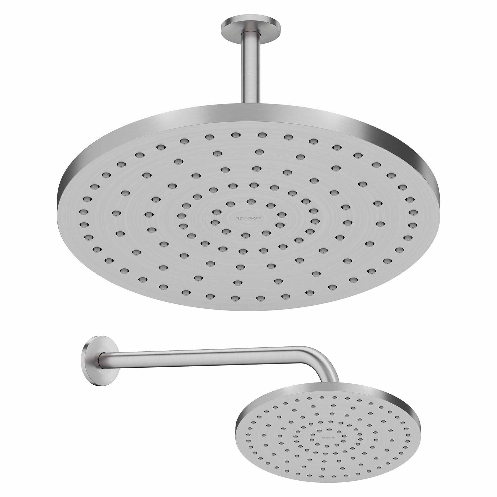 duravit 1jet 250 minusflow showerhead brushed stainless steel