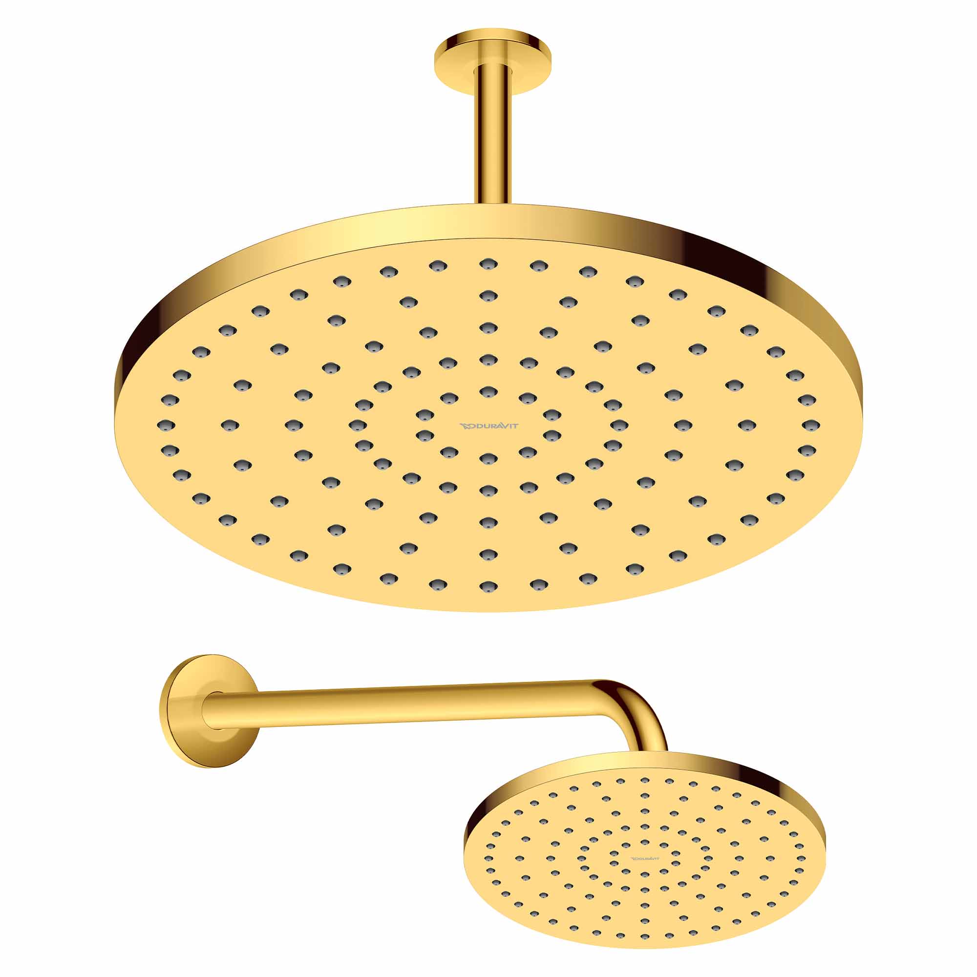 duravit 1jet 250 minusflow showerhead polished gold