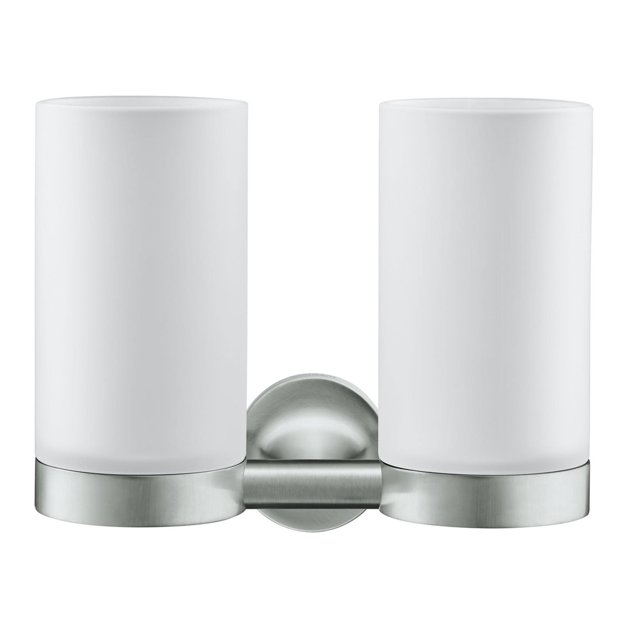 duravit starck t double tumbler holder brushed stainless steel