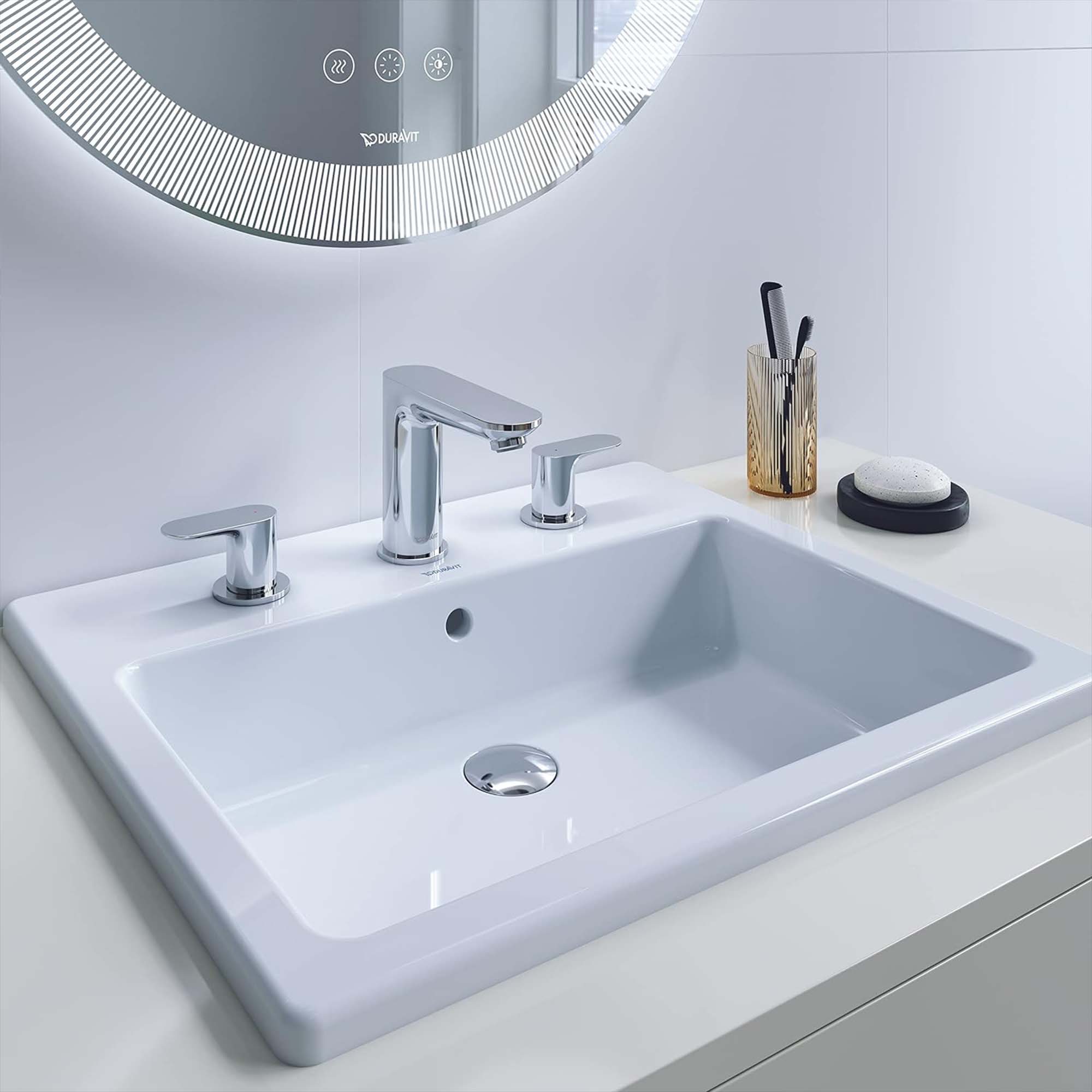 duravit wave 3 hole deck mounted basin mixer chrome