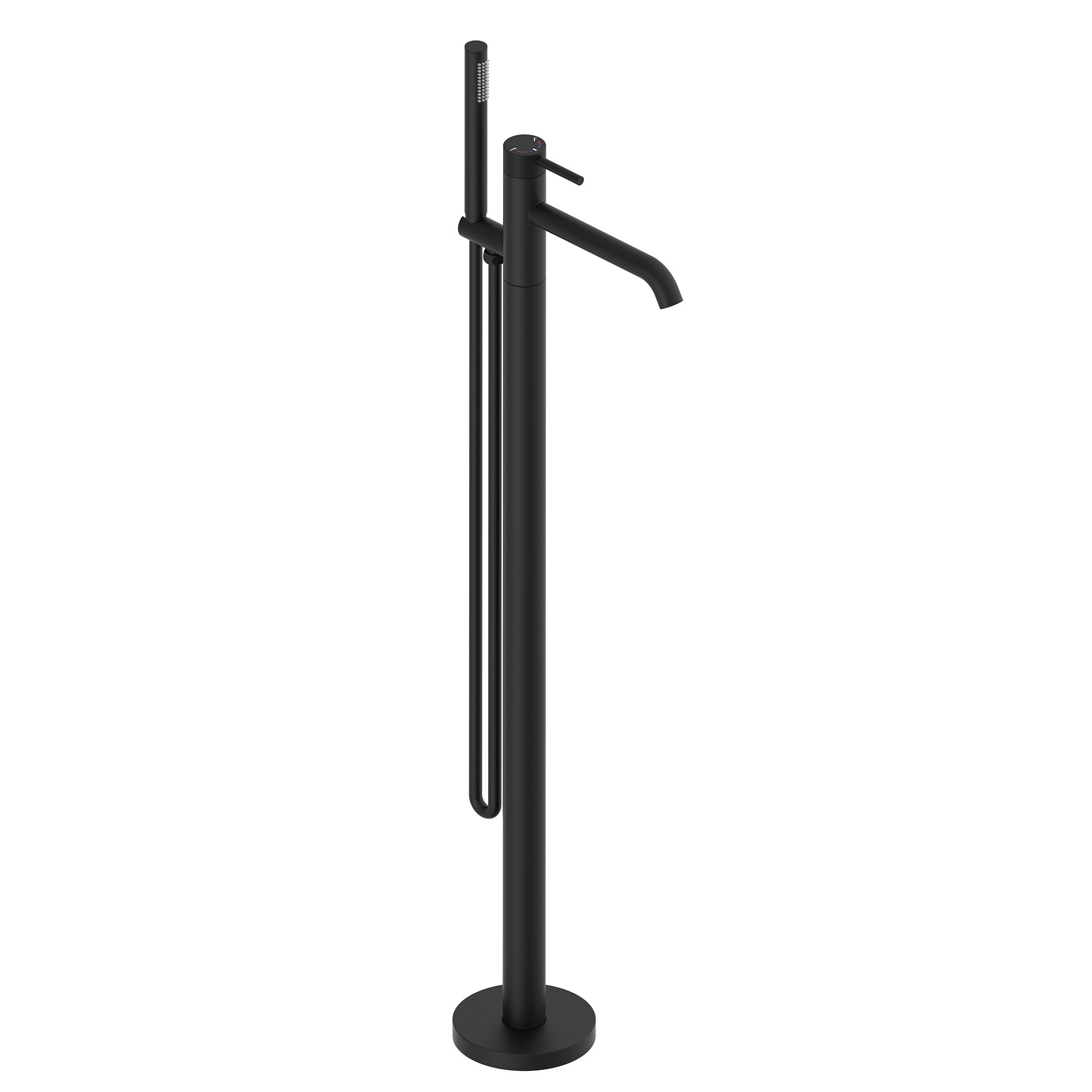 elliot floorstanding bath shower mixer with handset matt black