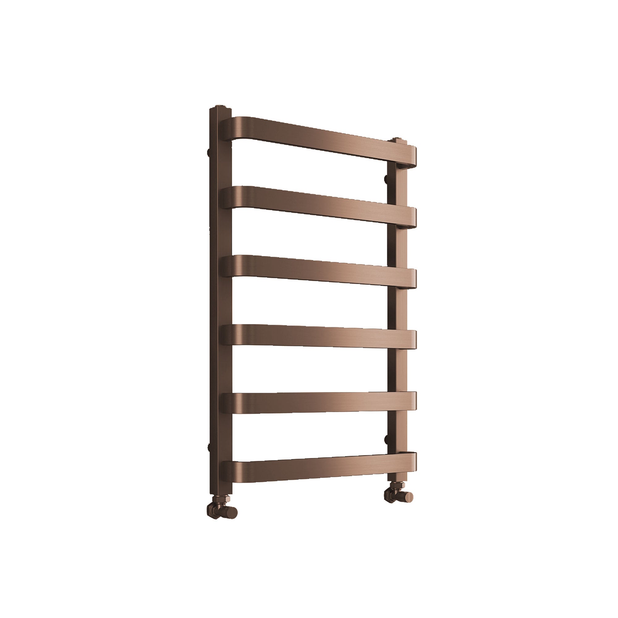 elliot heated towel rail 800x500mm brushed bronze