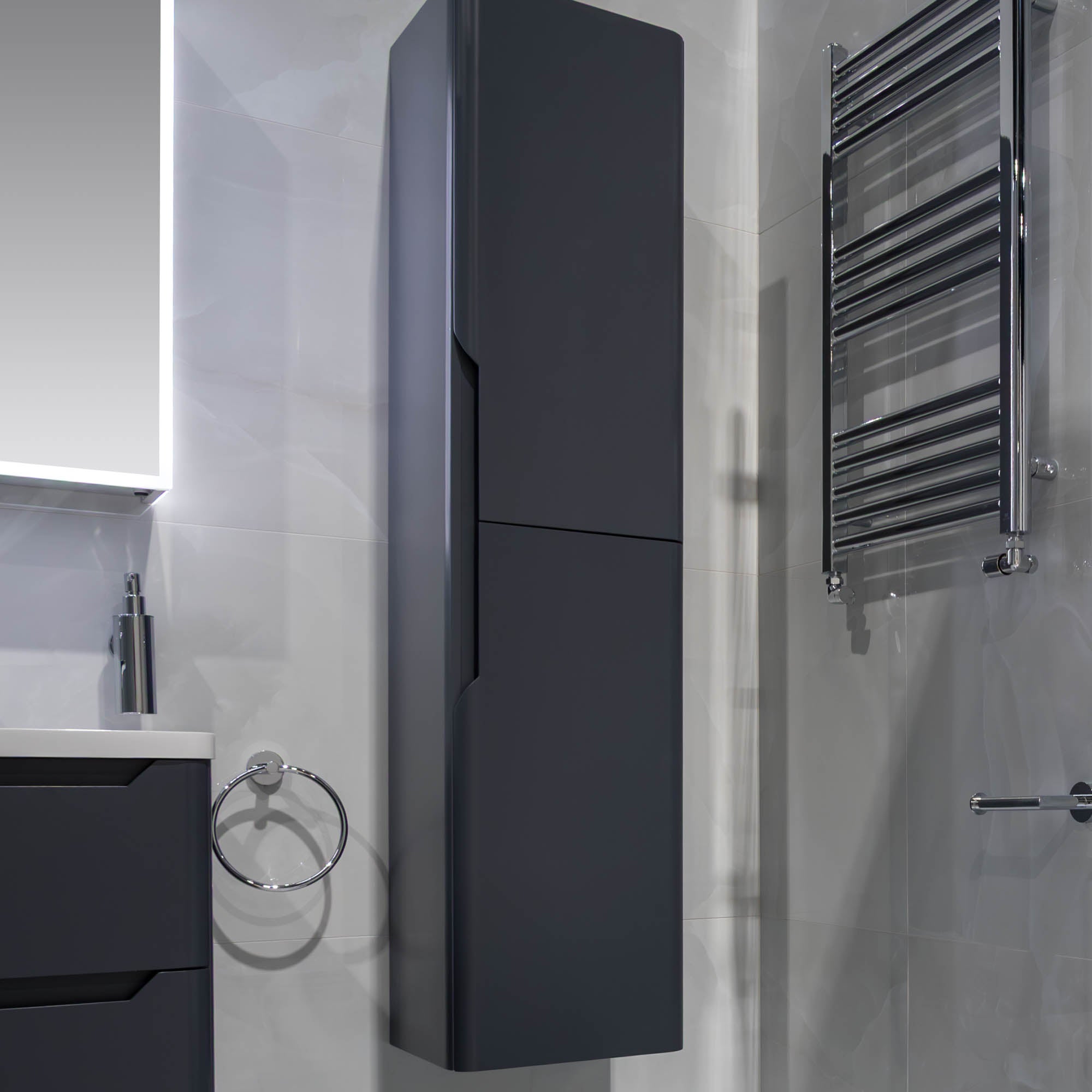 Granlusso™ Enzo Tallboy Wall Mounted grey