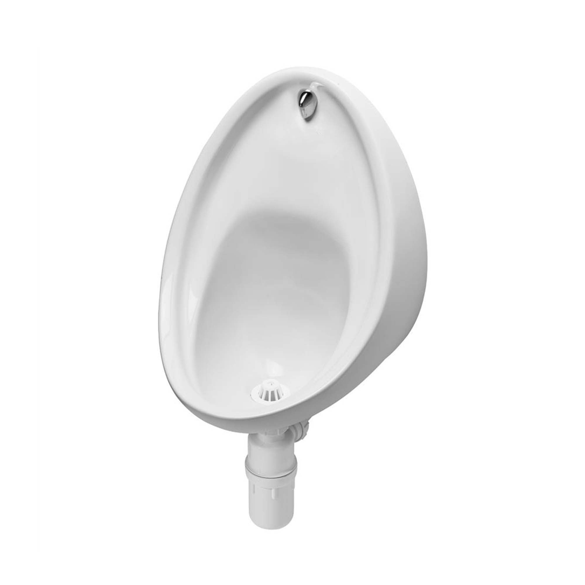 exposed urinal pack with 500mm back inlet gloss white