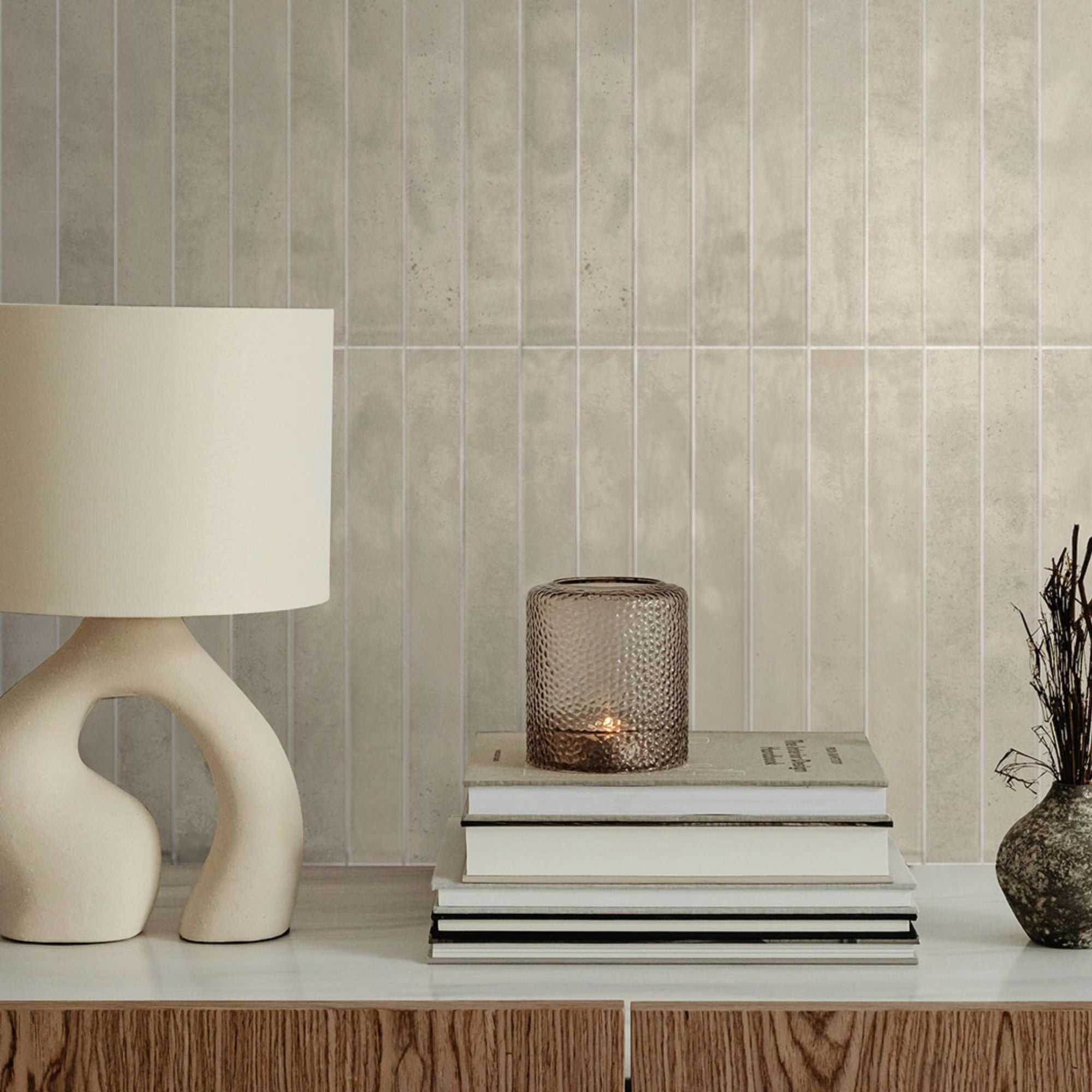 Fado Clay Porcelain Tile 4.8x45cm Gloss