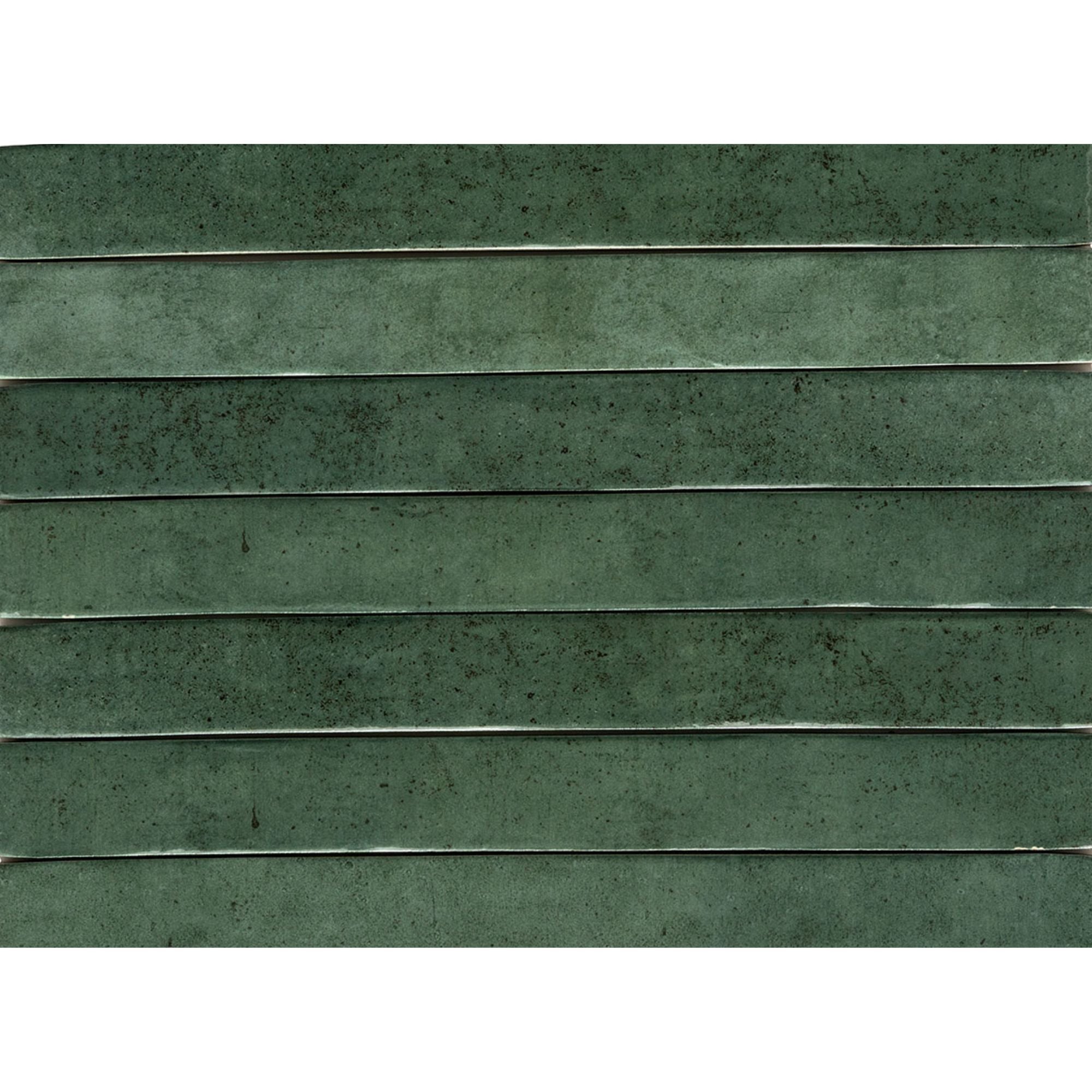 Fado Emerald Porcelain Tile 4.8x45cm Gloss