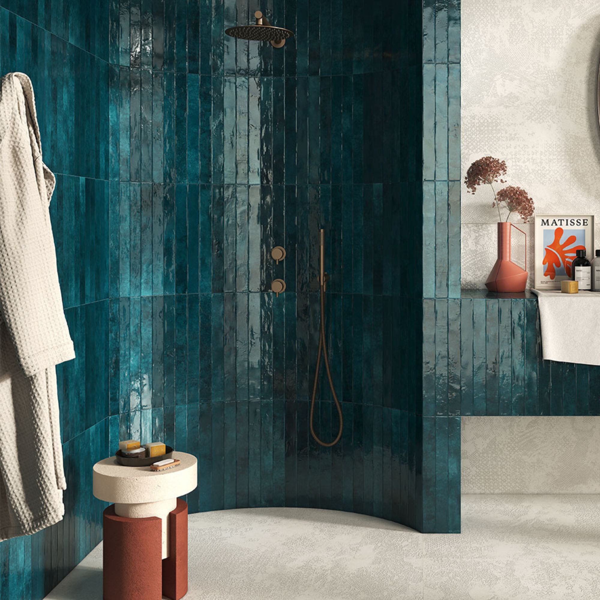 Fado Lagoon Porcelain Tile 4.8x45cm Gloss