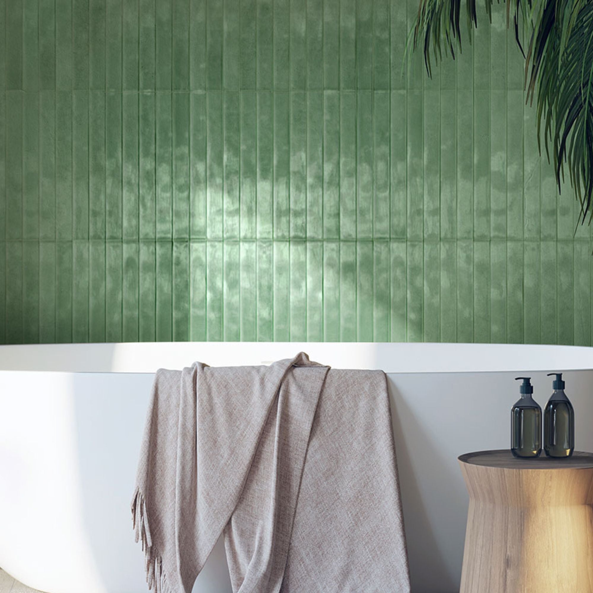 Fado Mint Porcelain Tile 4.8x45cm Gloss