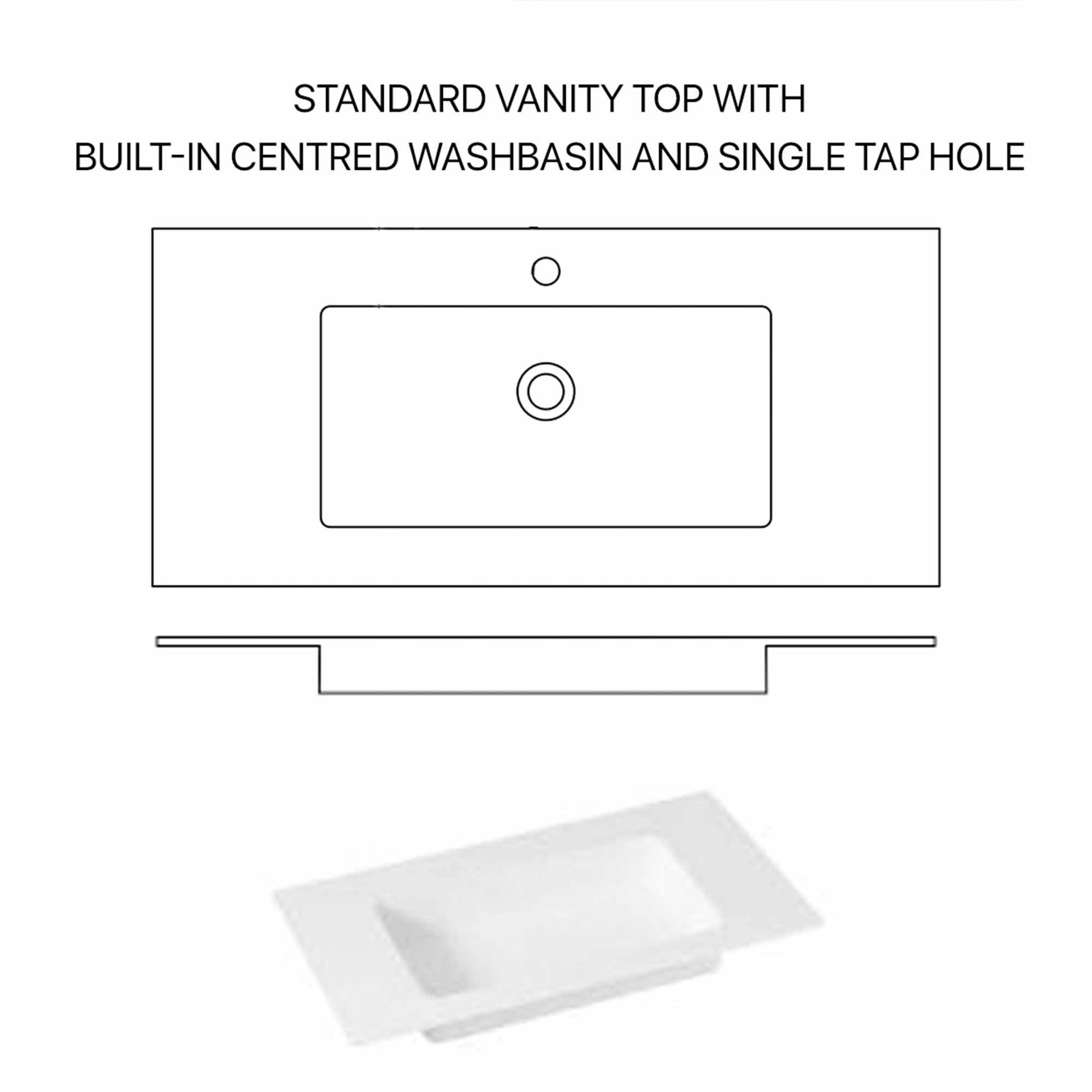 Fiora Synergy Designer Wall Mounted 1-Drawer Vanity Unit with Qube Matt White Basin