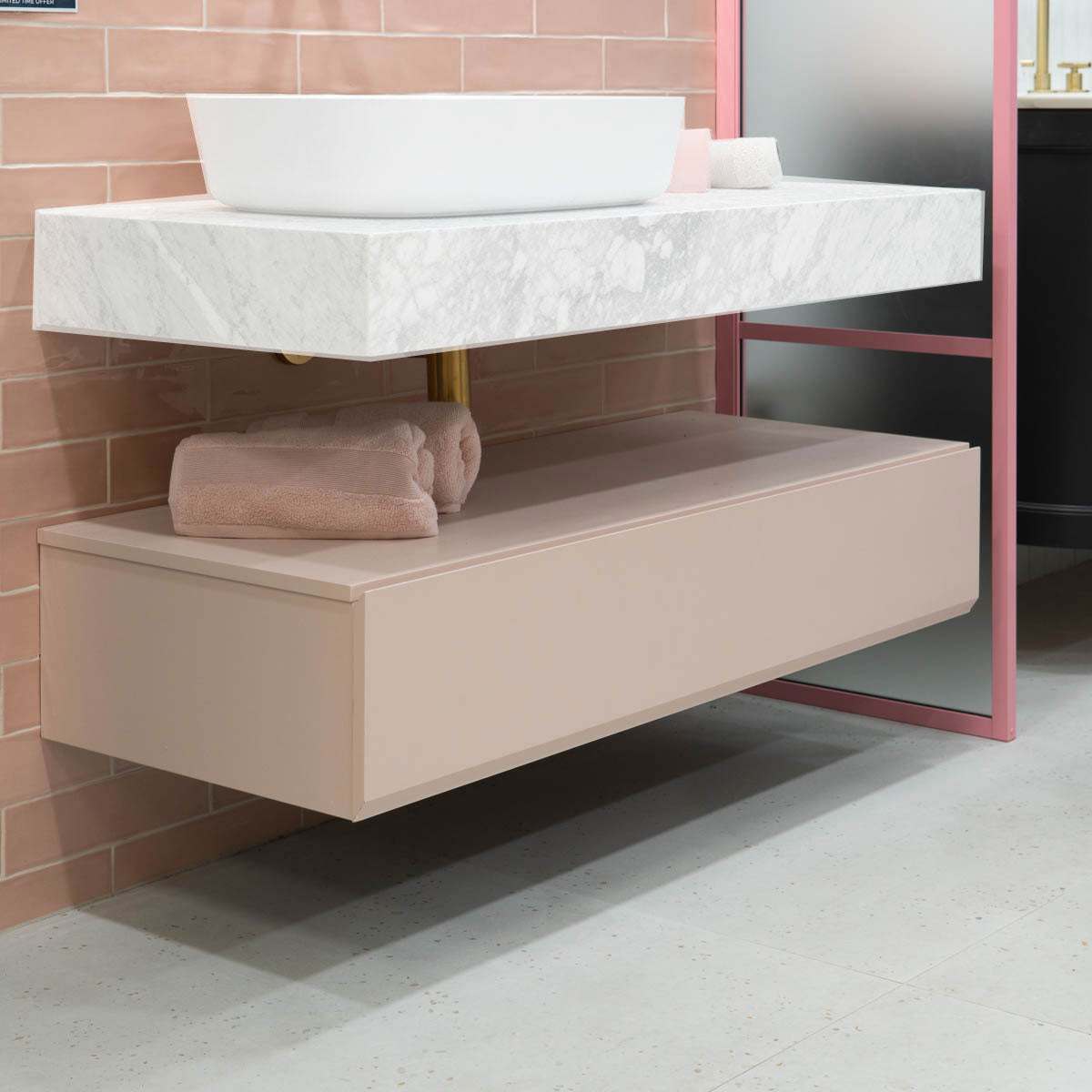 Fiora Making Designer 1-Drawer Wall Mounted Dressing Unit