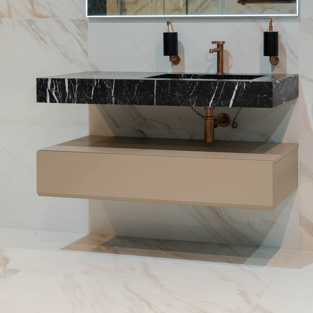 Fiora Making Designer 1-Drawer Wall Mounted Dressing Unit