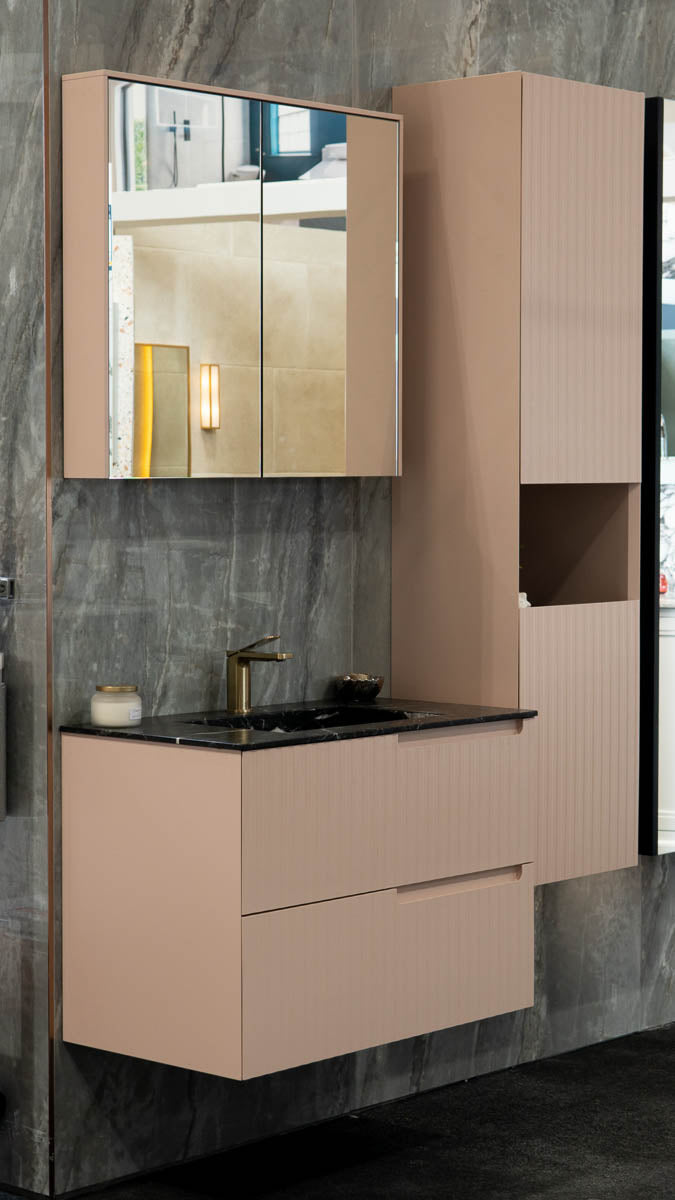 Fiora Qube Double Door Mirror Cabinet