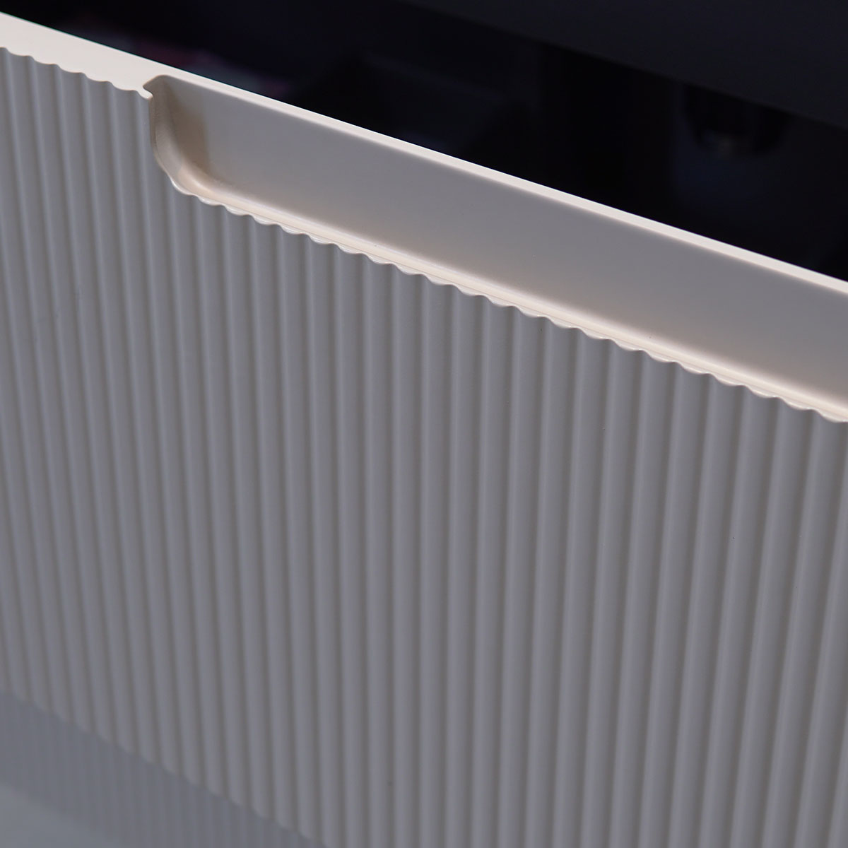 Fiora Synergy Designer Double Drawer Wall Hung Vanity Unit with Built-In Single Basin White Top