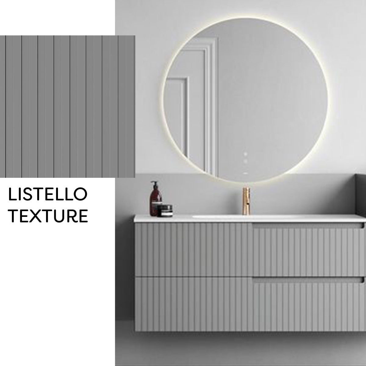 Fiora Synergy Designer Double Drawer Wall Hung Vanity Unit with White Top & Built-In Single Basin