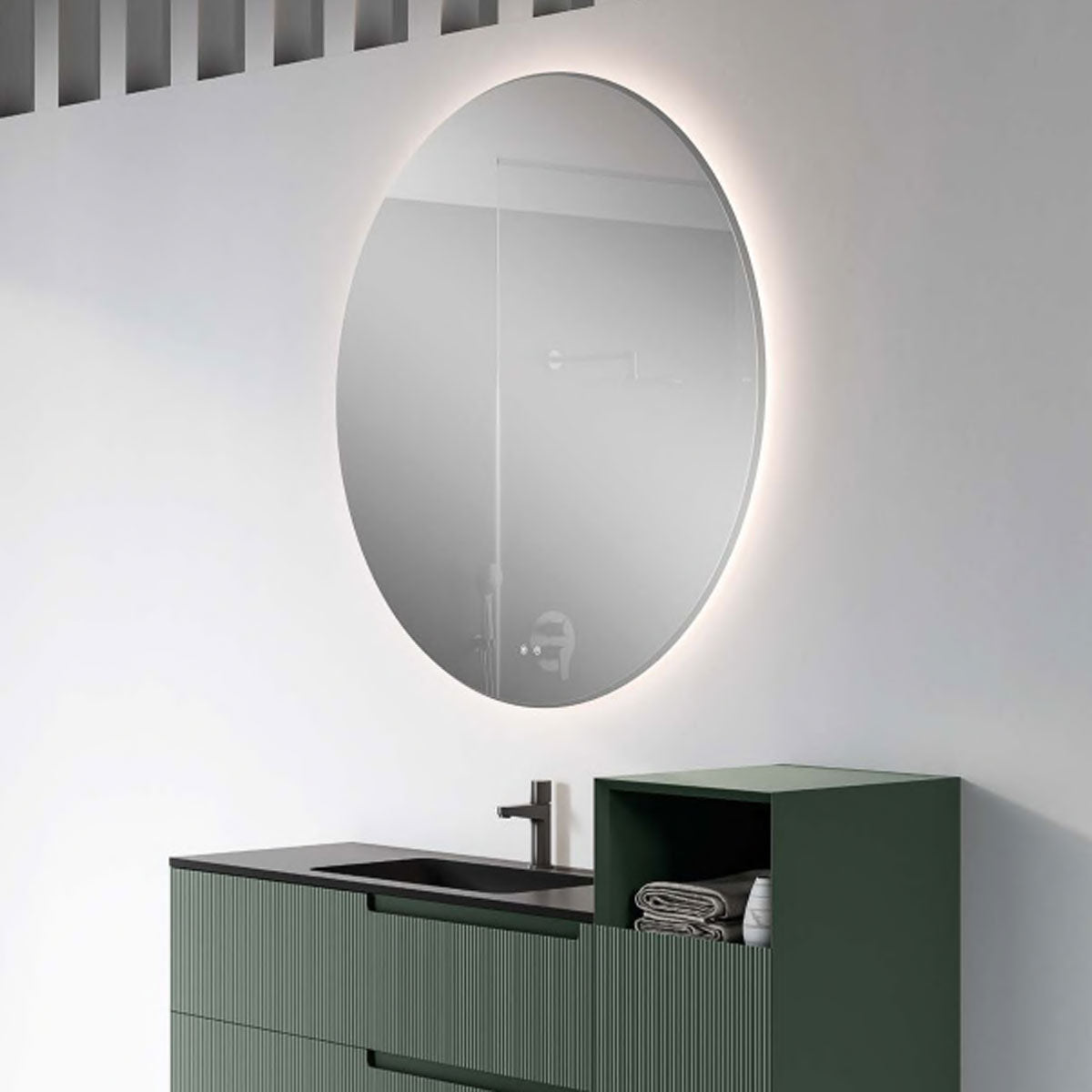 Fiora Tondo LED Illuminated Round Bathroom Mirror