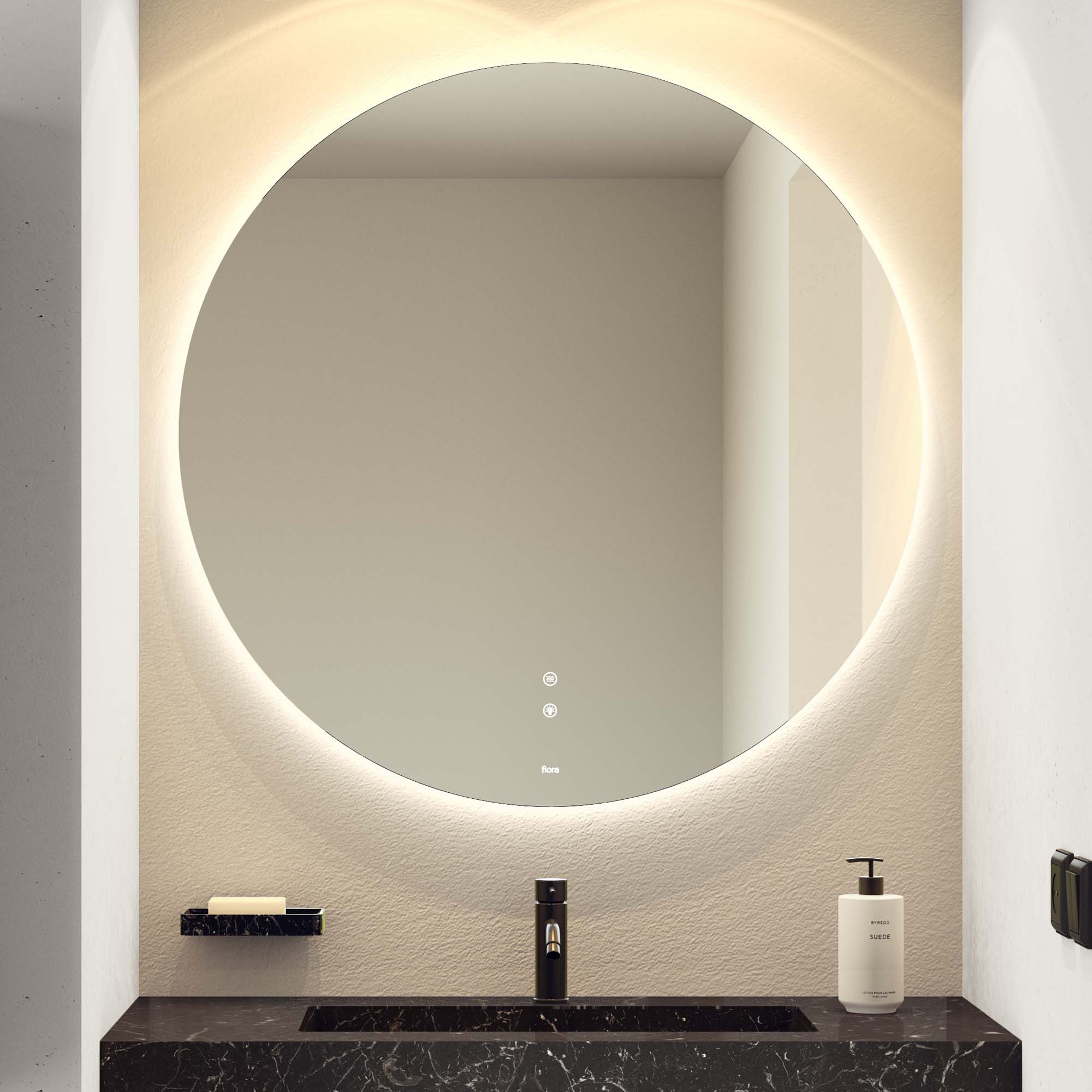 fiora tondo round led mirror