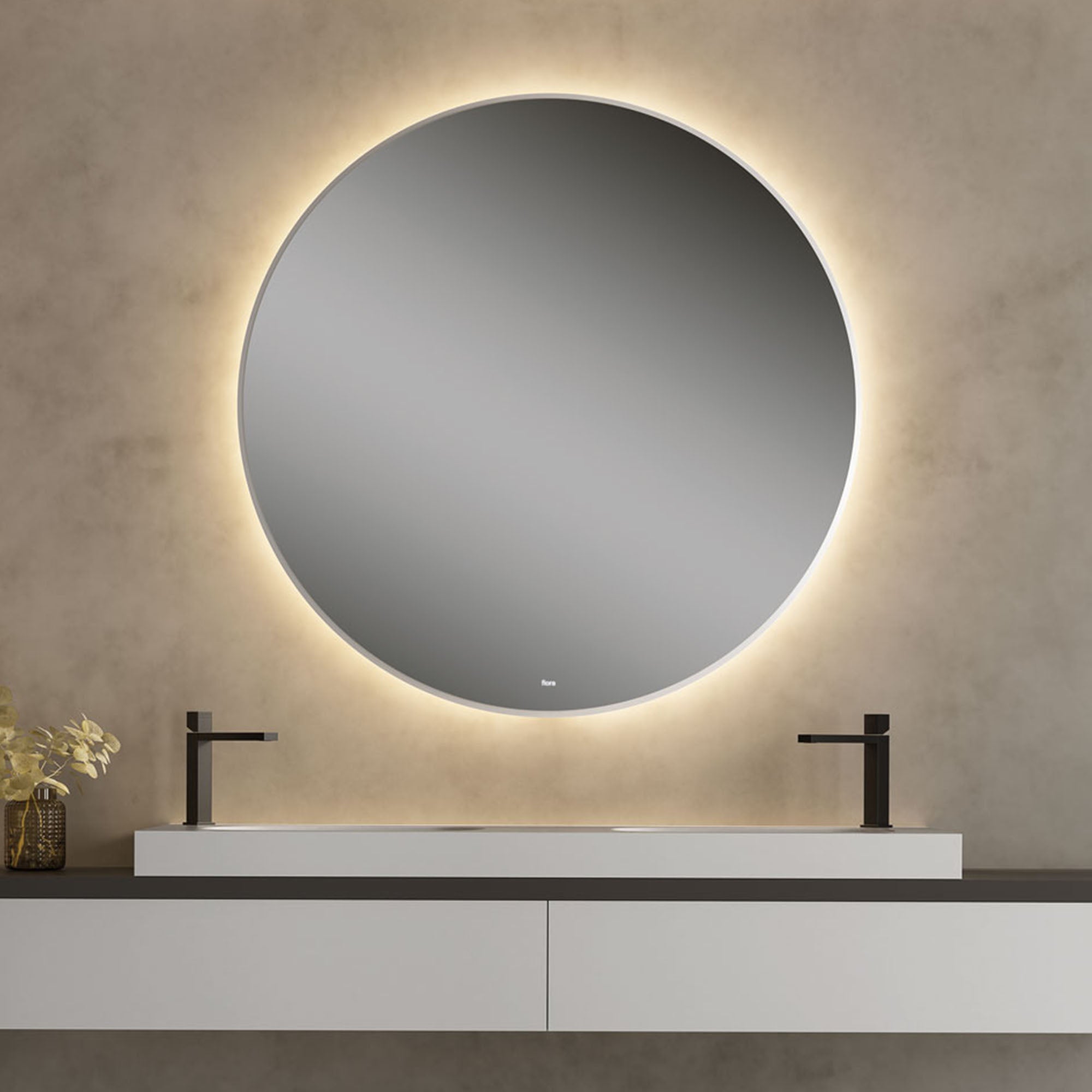 fiora tondo round led mirror