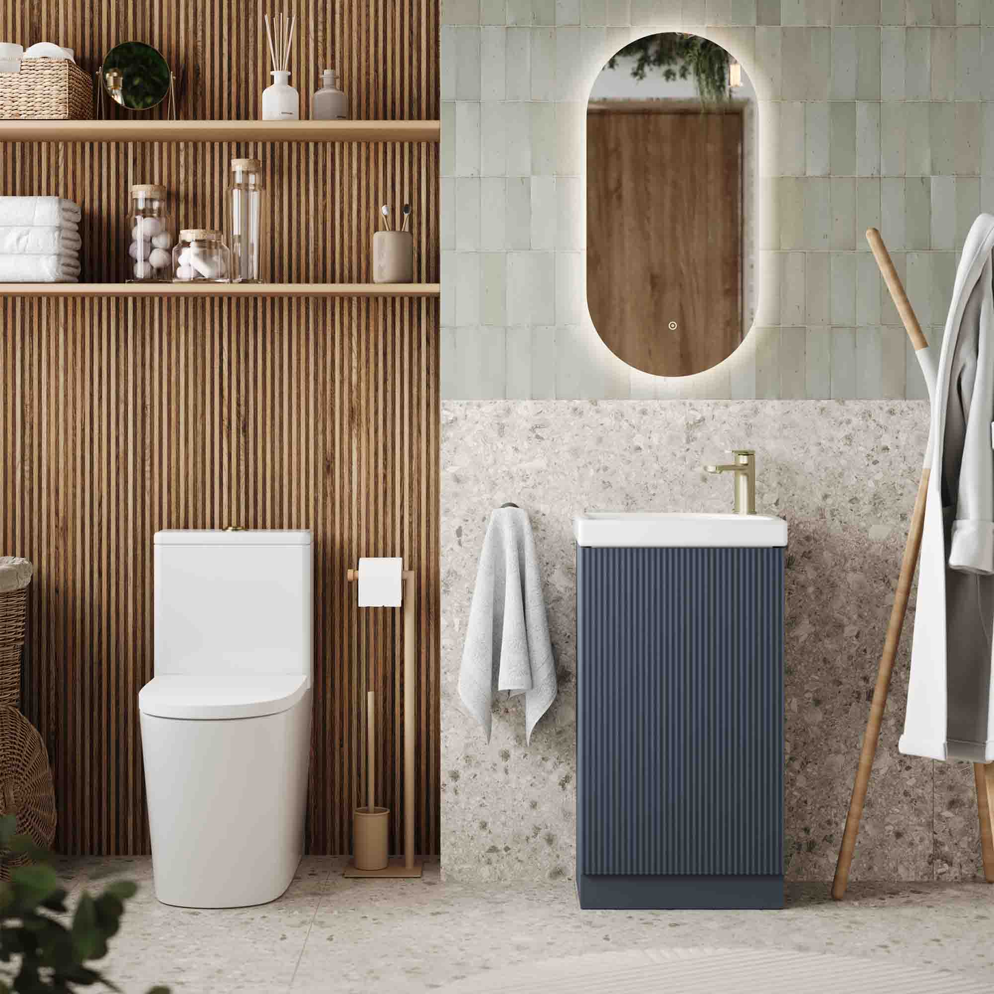 florence floorstanding cloakroom vanity unit with basin midnight shadow